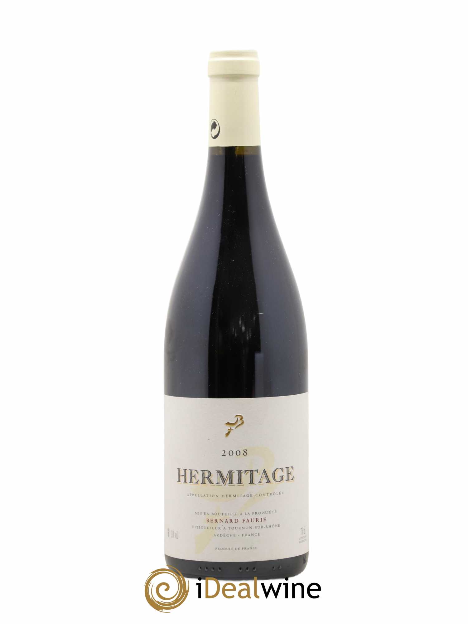 Hermitage Greffieux Bessards (capsule blanche) Bernard Faurie 2008 - Lot de 1 bouteille - 0