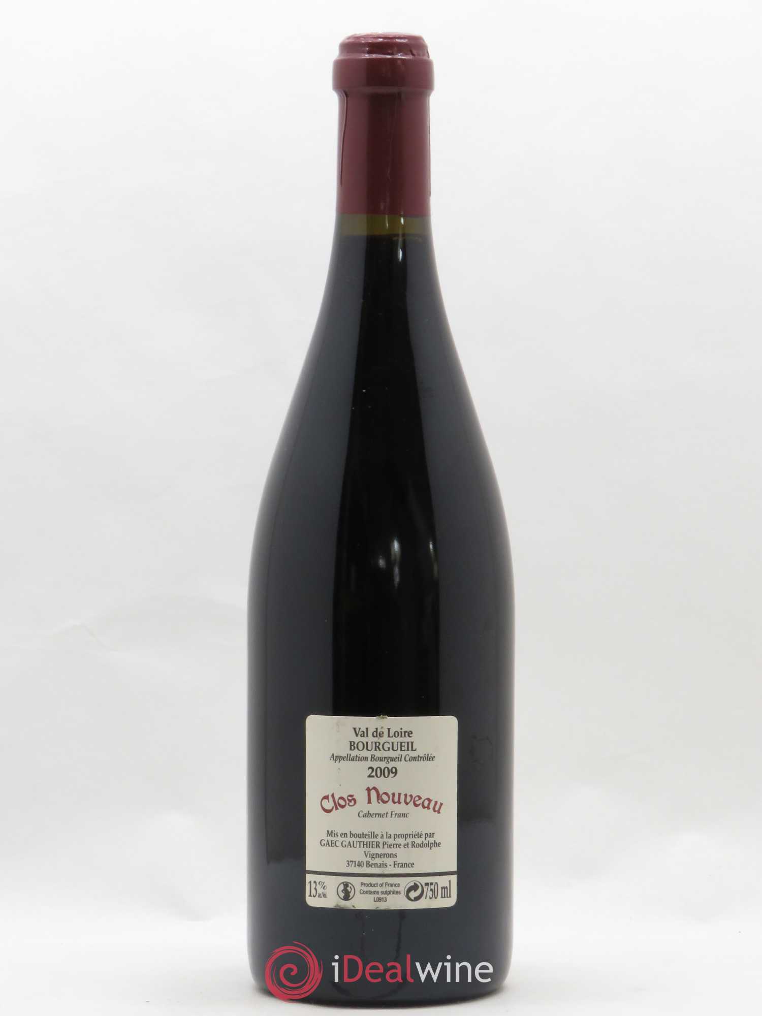 Bourgueil Clos Nouveau Domaine du Bel Air 2009 - Lot de 1 bouteille - 1