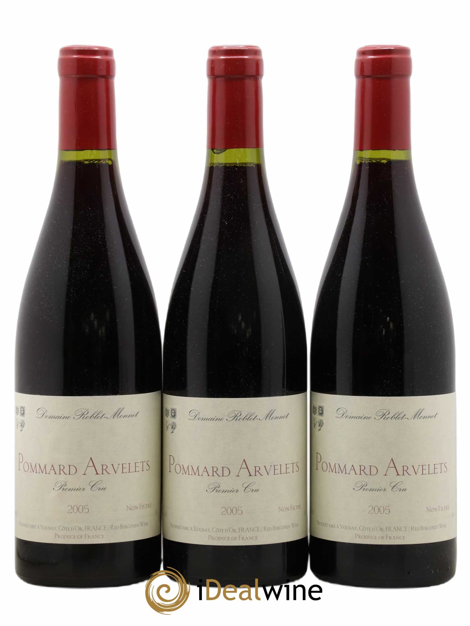 Pommard 1er Cru Les Arvelets Roblet Monnot 2005 - Lot de 3 bouteilles - 0