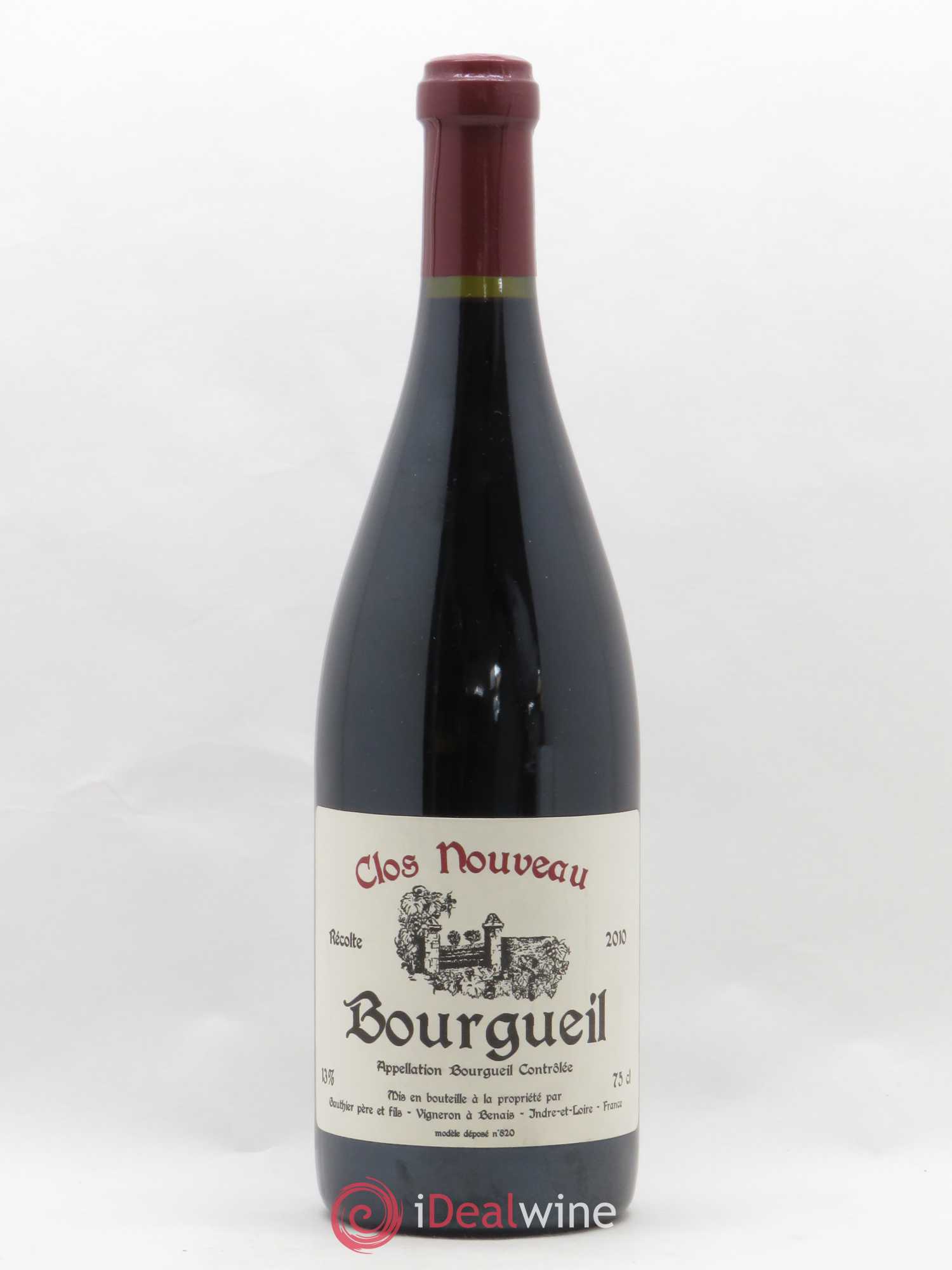 Bourgueil Clos Nouveau Domaine du Bel Air 2010 - Lot de 1 bouteille - 0
