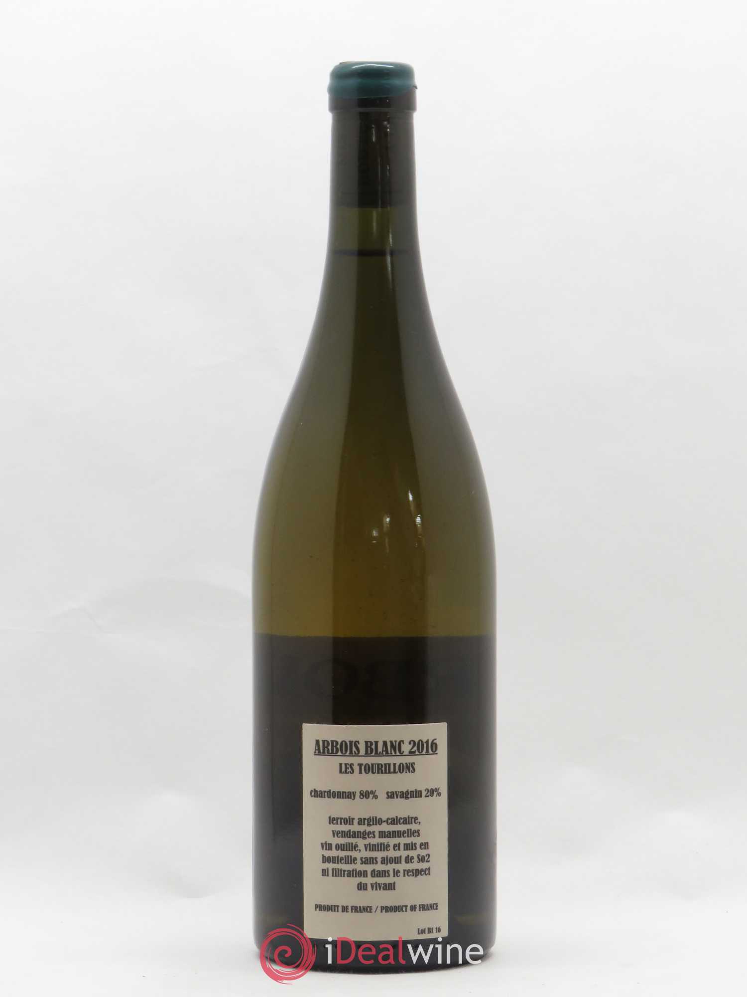 Arbois Chardonnay Savagnin Les Tourillons Adeline Houillon & Renaud Bruyère 2016 - Lot de 1 bouteille - 1