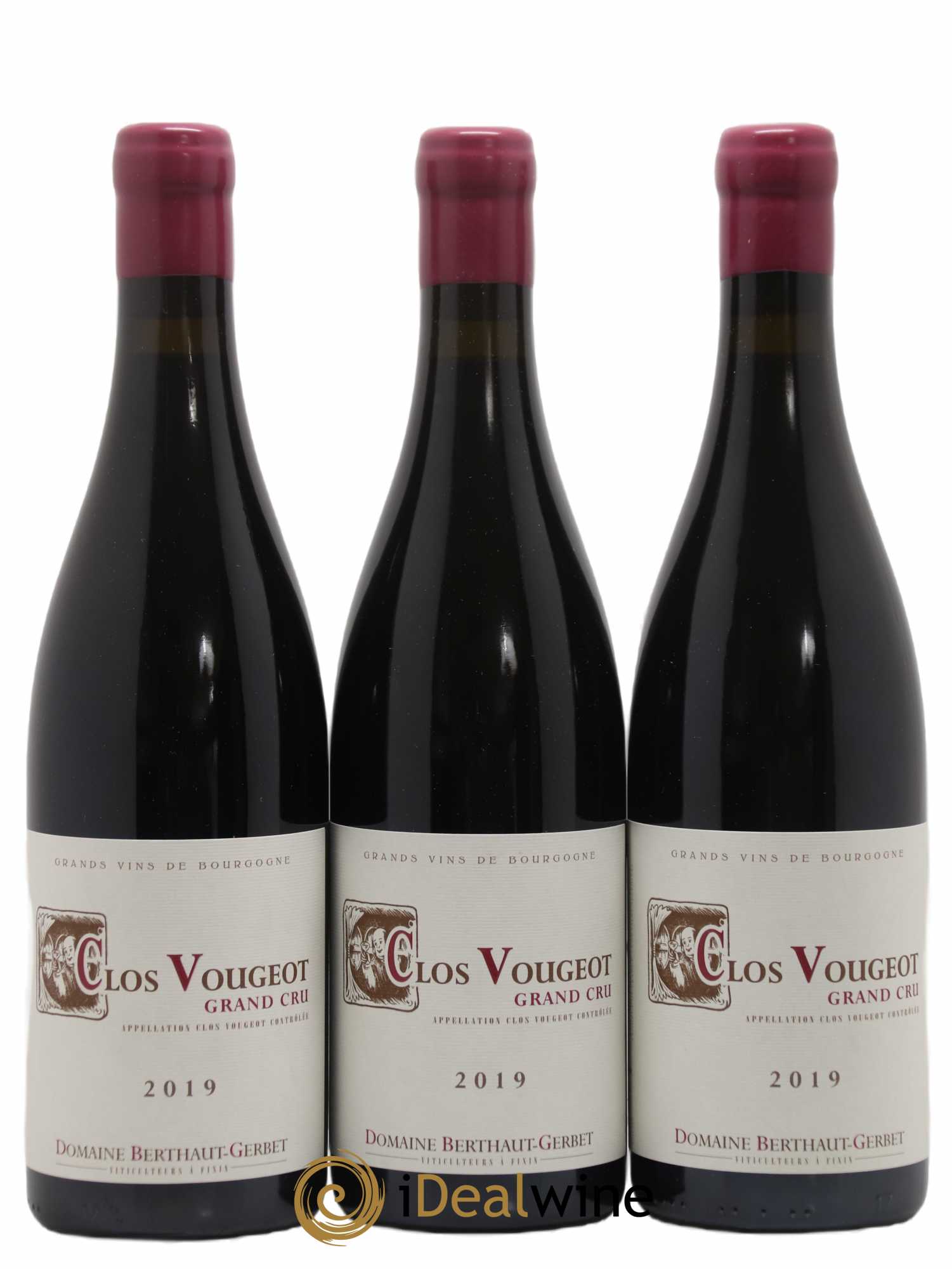 Clos de Vougeot Berthaut Gerbet (Domaine) 2019 - Lot de 3 bouteilles - 0