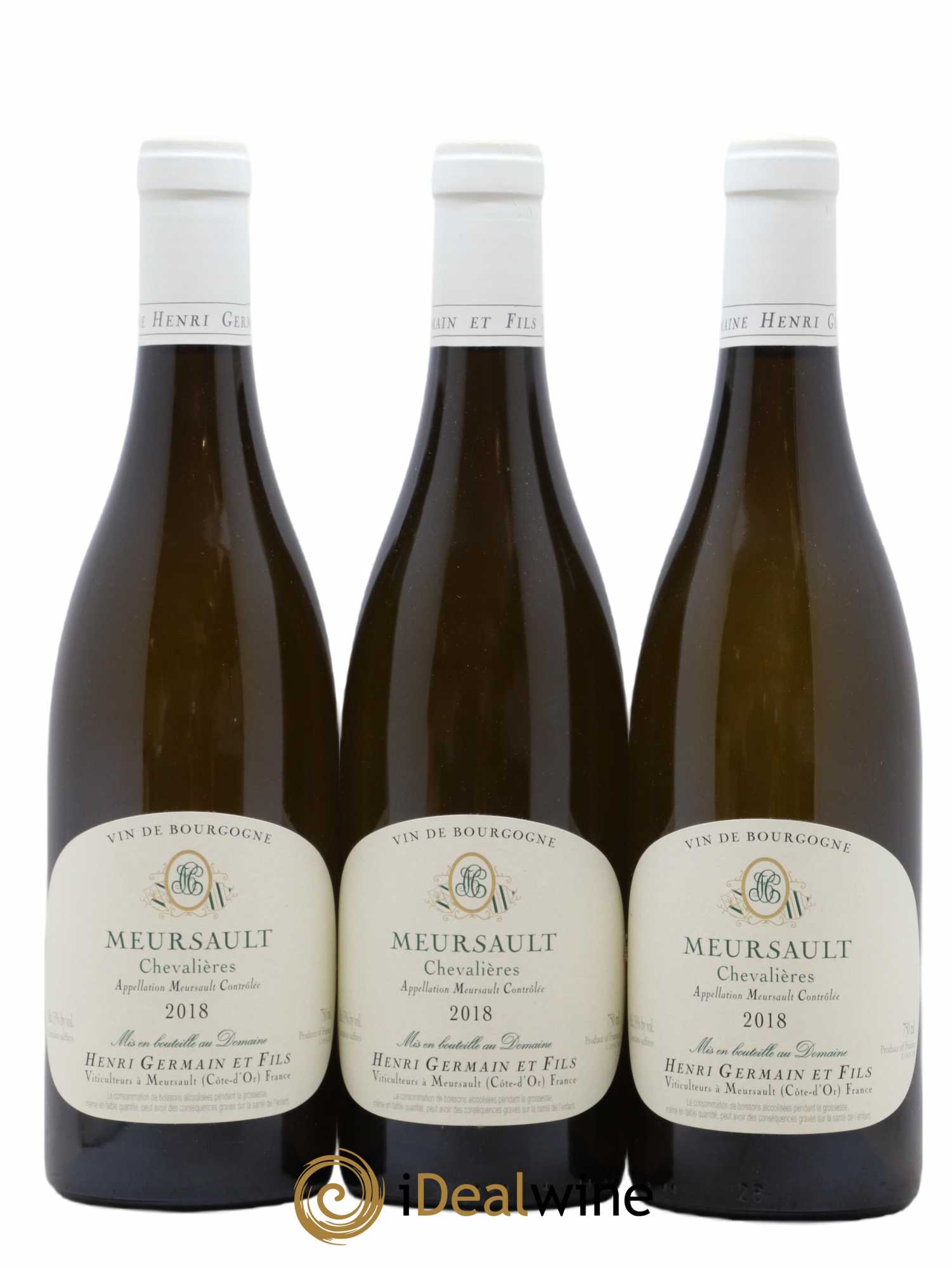 Meursault Chevalières Henri Germain (sans prix de réserve) 2018 - Lot de 3 bouteilles - 0