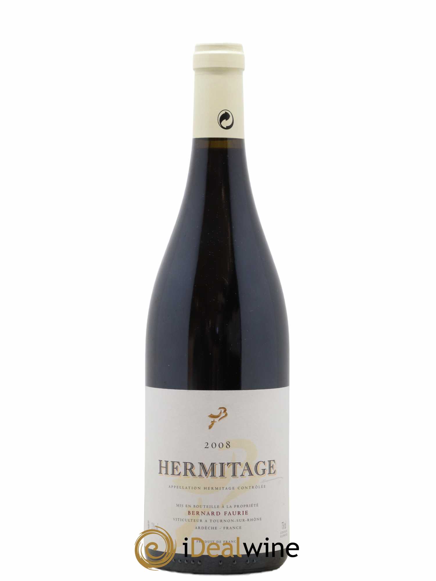 Hermitage Greffieux Bessards (capsule blanche) Bernard Faurie 2008 - Lot de 1 bouteille - 0