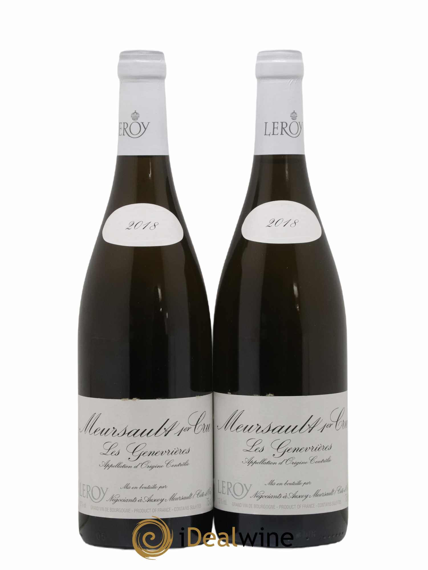 Meursault 1er Cru Les Genevrières Leroy SA Les Genevrières 2018 - Lot de 2 bouteilles - 0