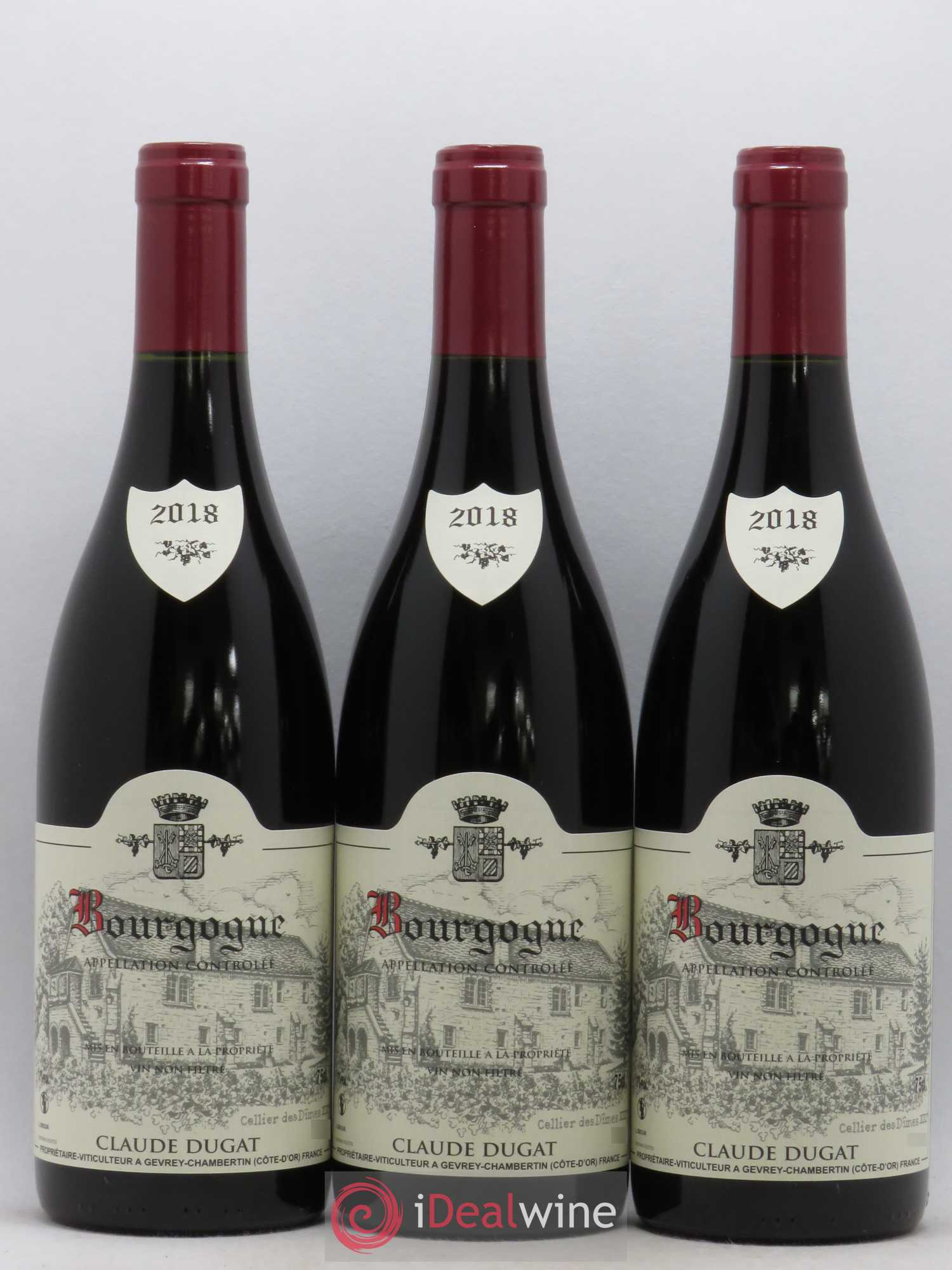 Bourgogne Claude Dugat 2018 - Lot de 3 bouteilles - 0