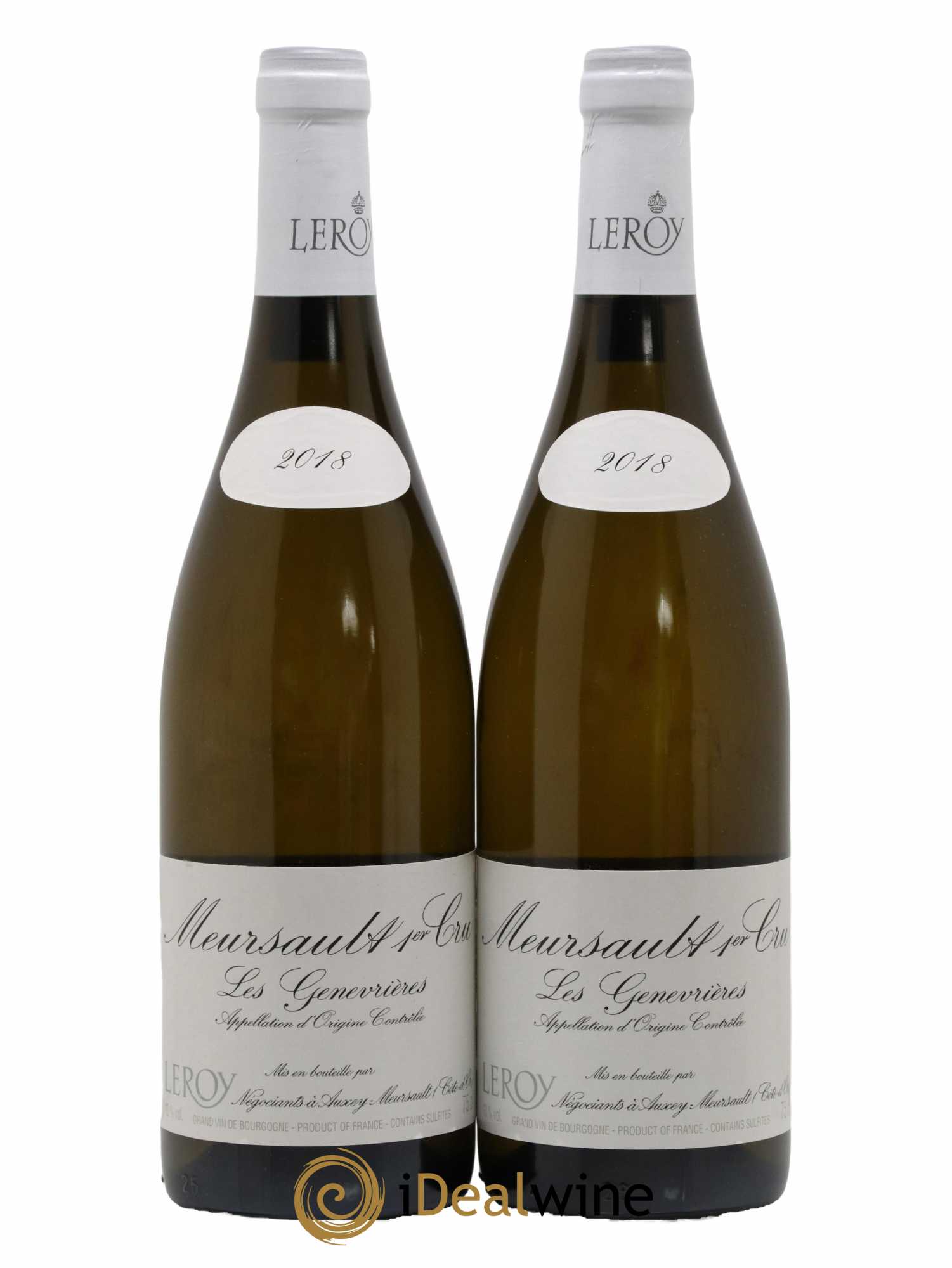 Meursault 1er Cru Les Genevrières Leroy SA 2018 - Lot de 2 bouteilles - 0