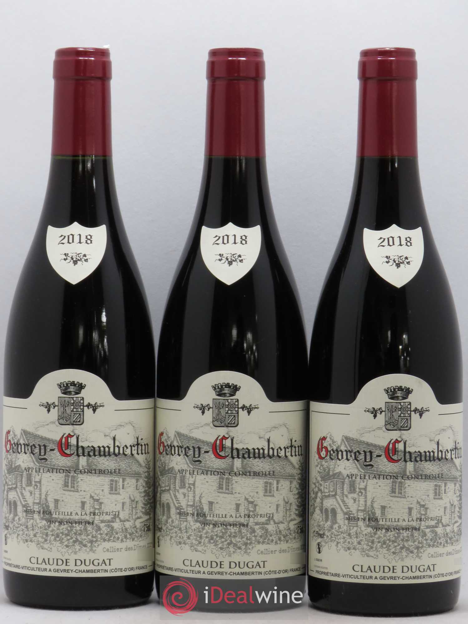 Gevrey-Chambertin Claude Dugat 2018 - Lot de 3 bouteilles - 0