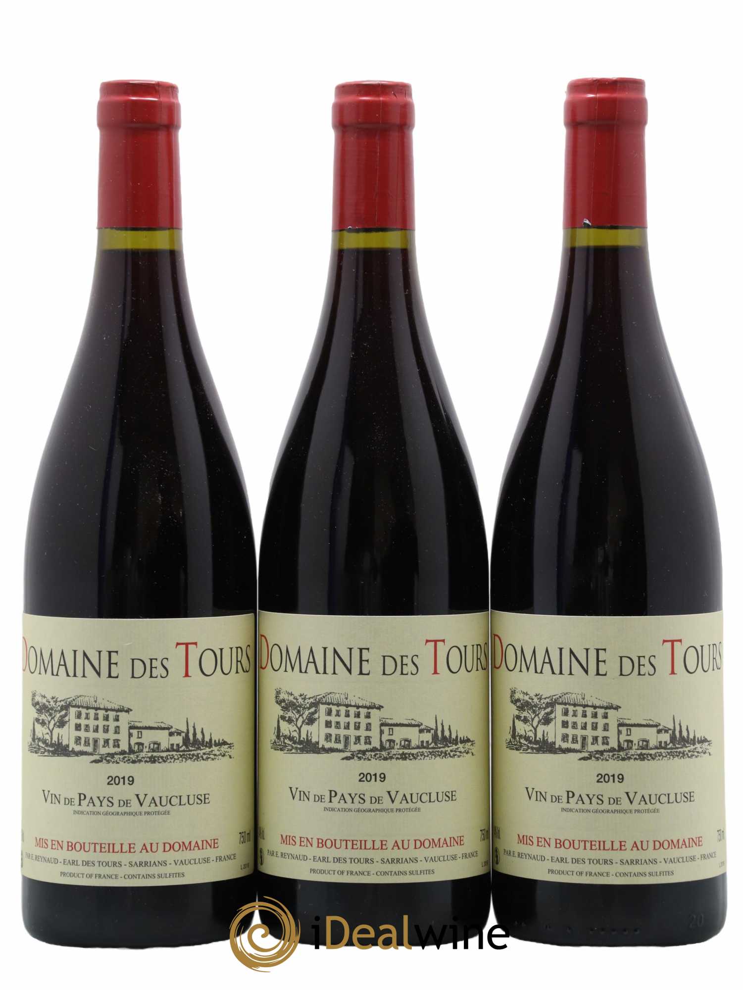 Vaucluse (Vin de Pays de Vaucluse) Domaine des Tours Emmanuel Reynaud 2019 - Lot de 3 bouteilles - 0