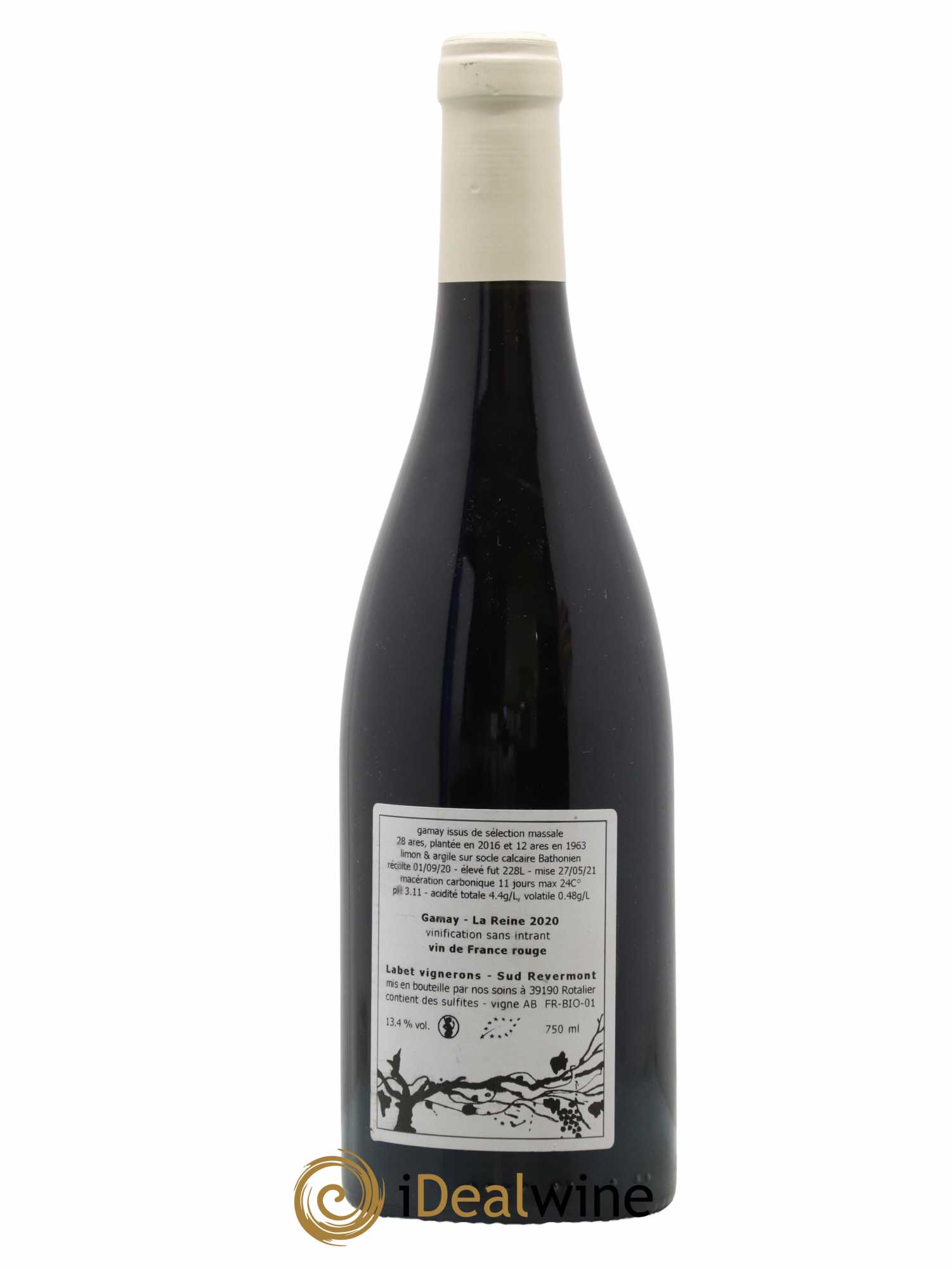 Vin de France Gamay La Reine Labet (Domaine) 2020 - Lot de 1 bouteille - 1