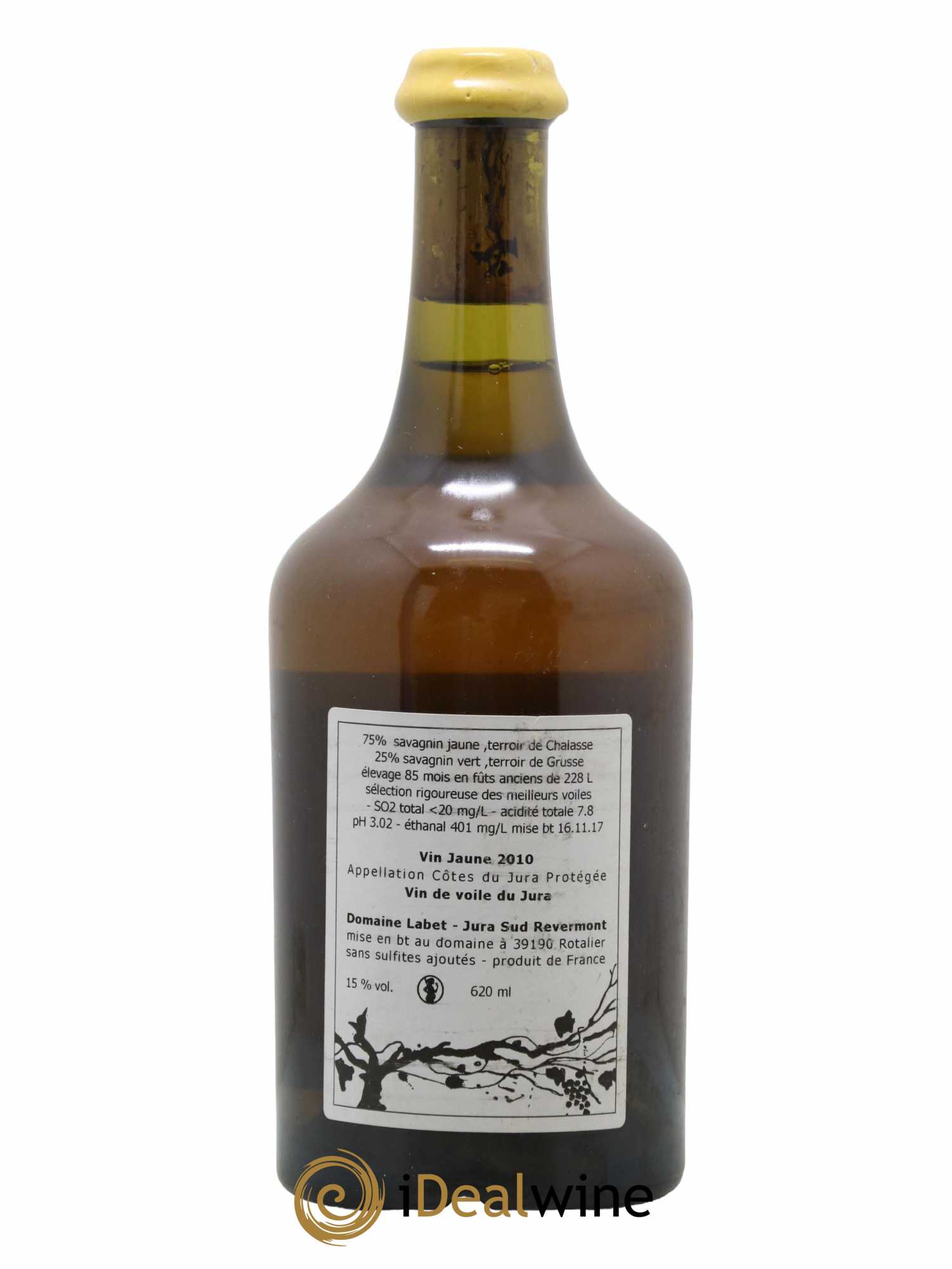 Côtes du Jura Vin Jaune Romain - Julien - Charline Labet 2010 - Lot de 1 bouteille - 1