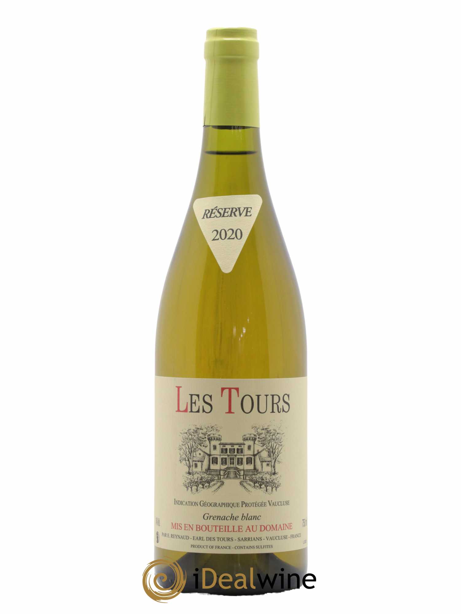 Vaucluse (Vin de Pays de Vaucluse) Les Tours Grenache Blanc Emmanuel Reynaud 2020 - Lot de 1 bouteille - 0