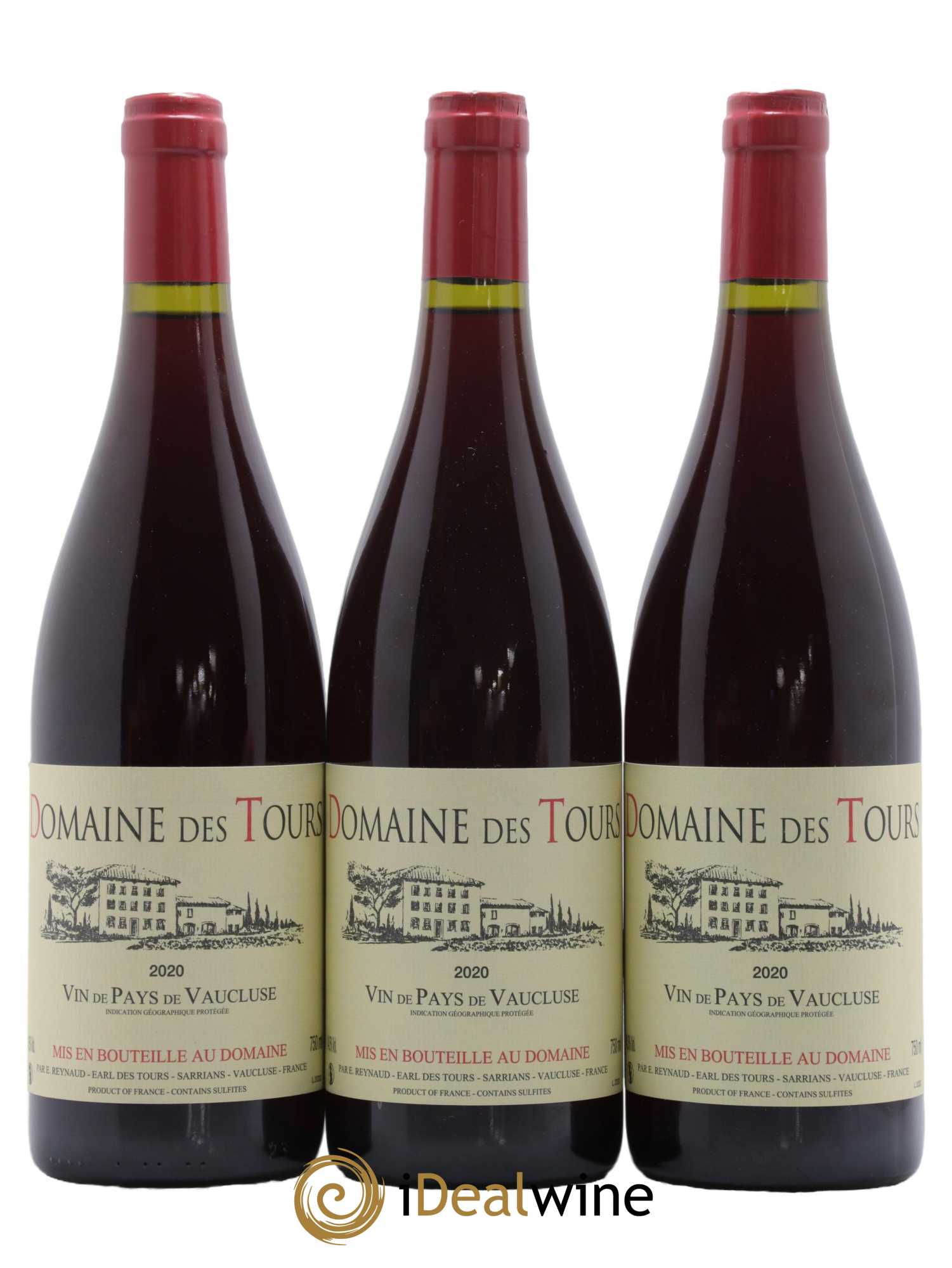 Vaucluse (Vin de Pays de Vaucluse) Domaine des Tours Emmanuel Reynaud 2020 - Lot de 3 bouteilles - 0