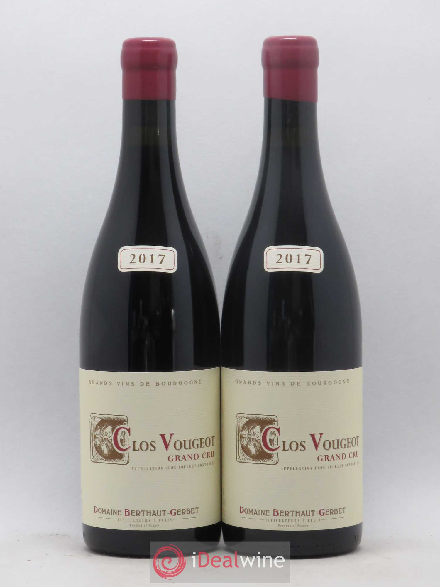 Clos de Vougeot Berthaut Gerbet (Domaine) 2017 - Lot de 2 bouteilles - 0