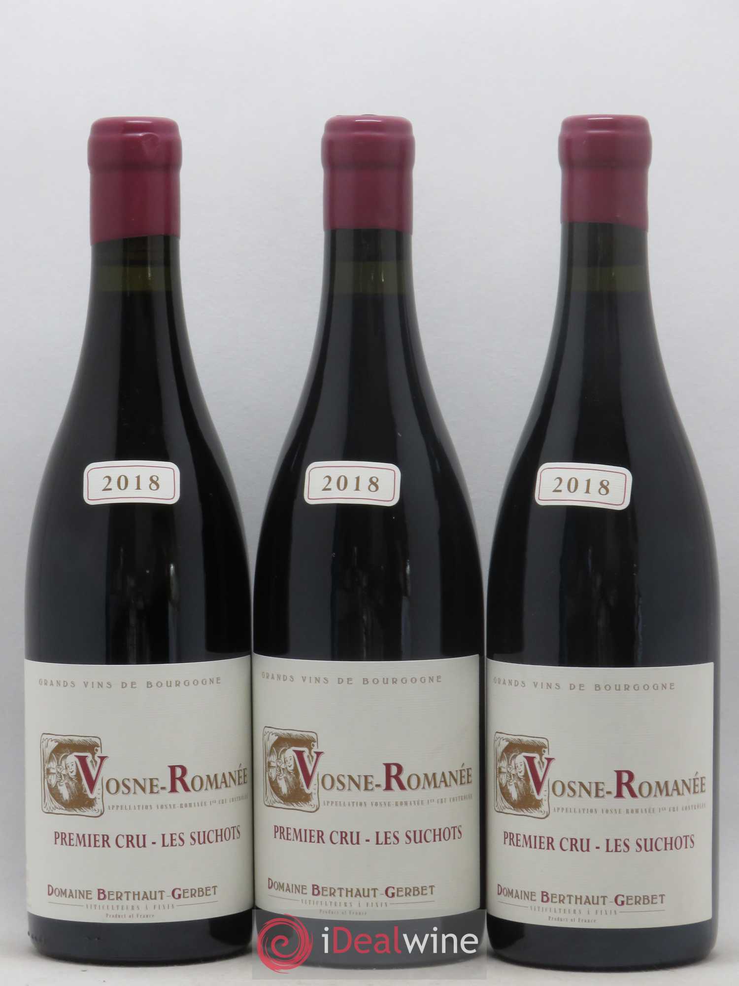 Vosne-Romanée 1er Cru Les Suchots Domaine Berthaut Gerbet 2018 - Posten von 3 Flaschen - 0