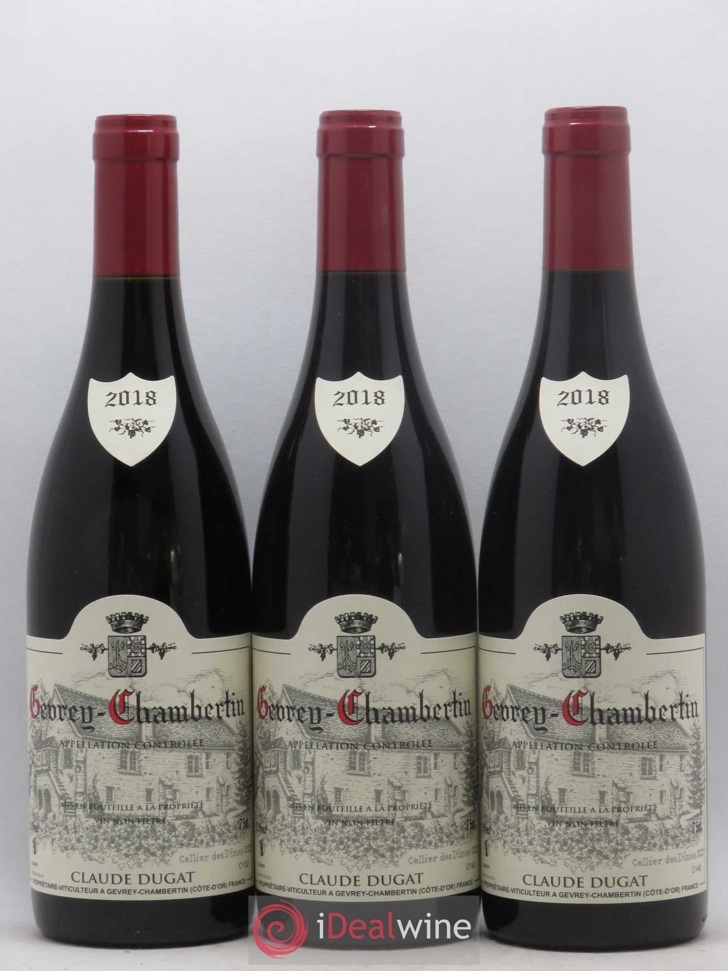 Gevrey-Chambertin Claude Dugat 2018 - Lot de 3 bouteilles - 0
