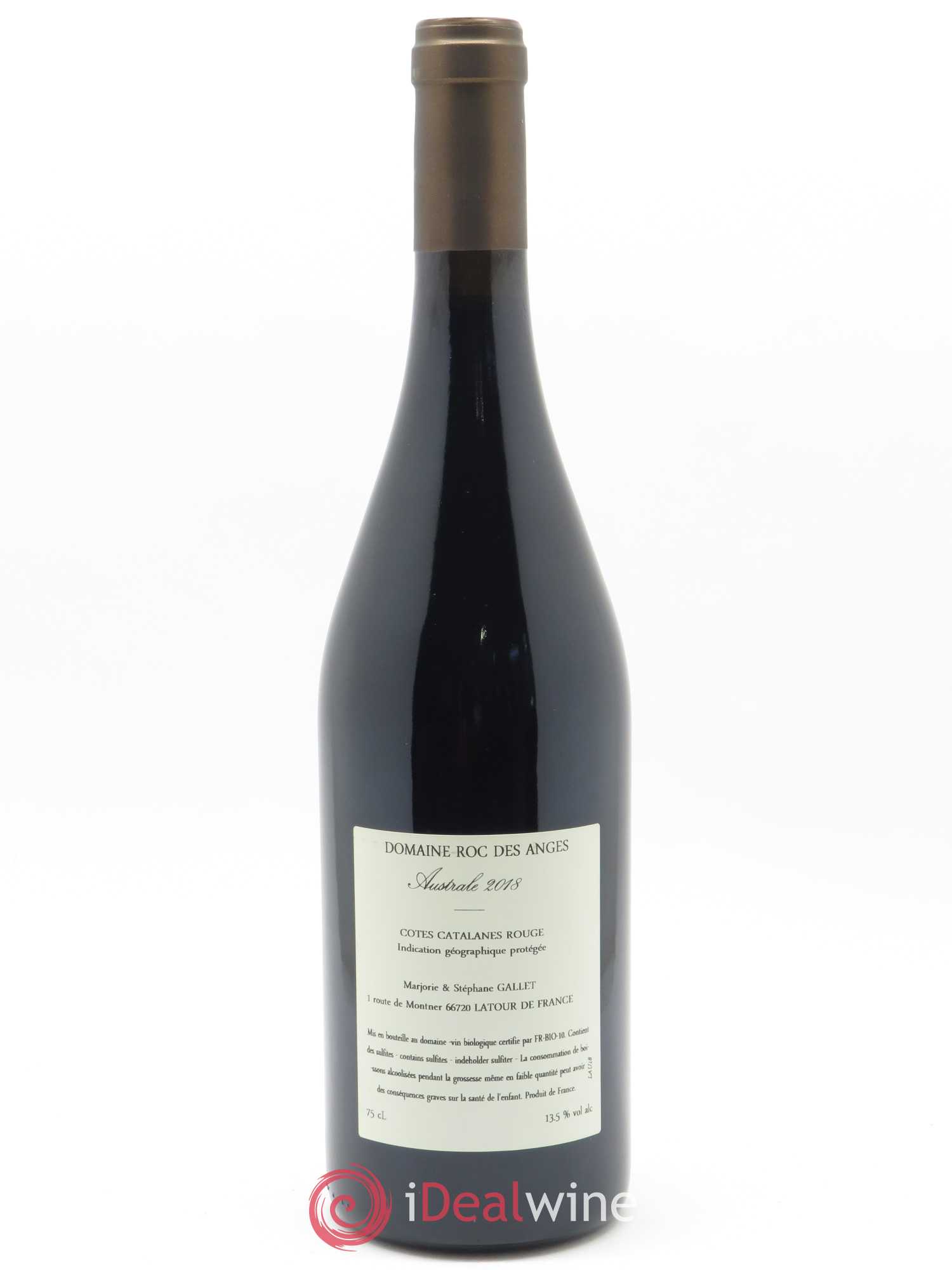 Côtes Catalanes Roc des Anges Australe Marjorie et Stéphane Gallet 2018 - Lot de 1 bouteille - 1
