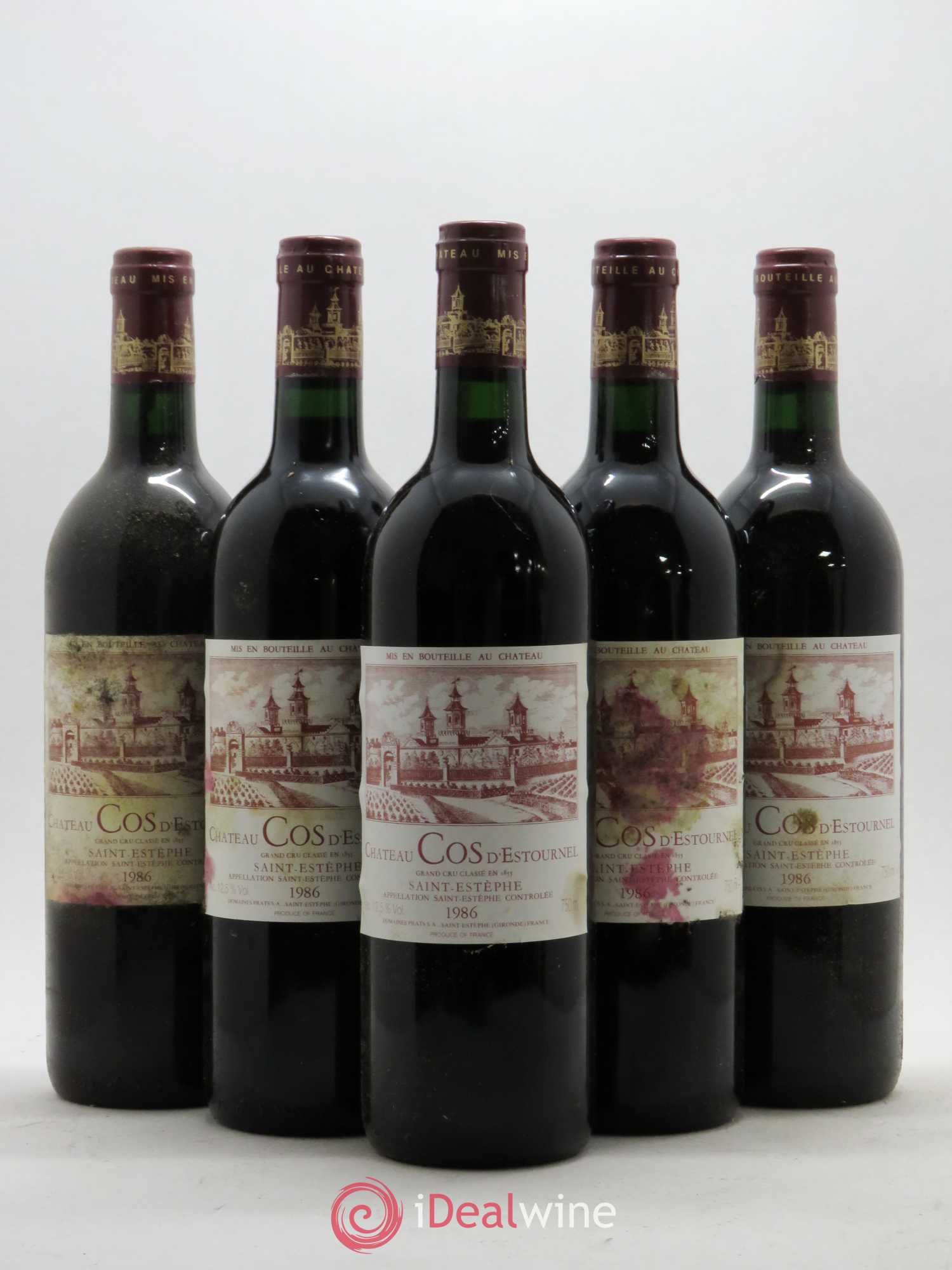 Cos d'Estournel 2ème Grand Cru Classé 1986 - Lot de 5 bouteilles - 0