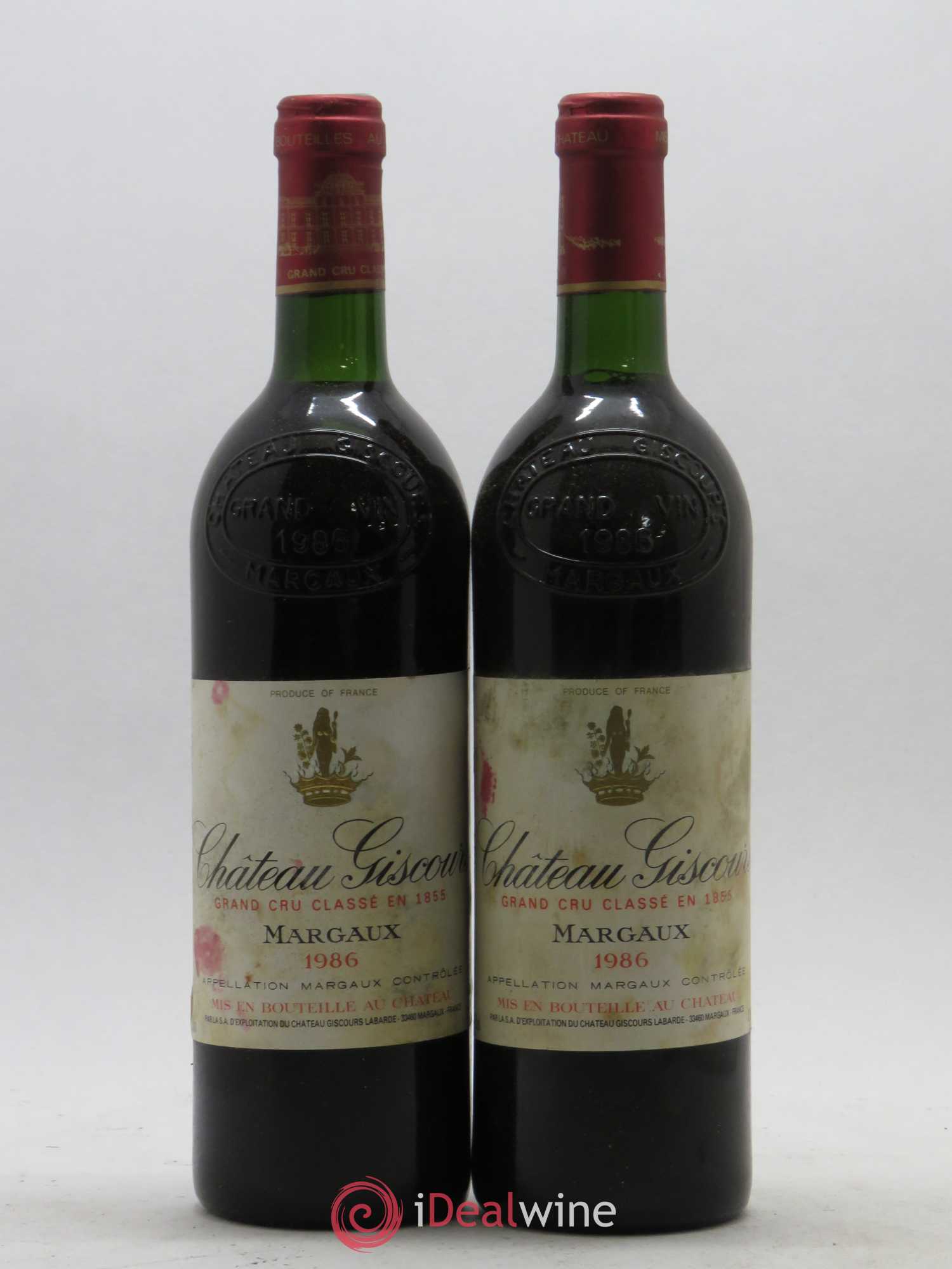 Château Giscours 3ème Grand Cru Classé 1986 - Lot de 2 bouteilles - 0