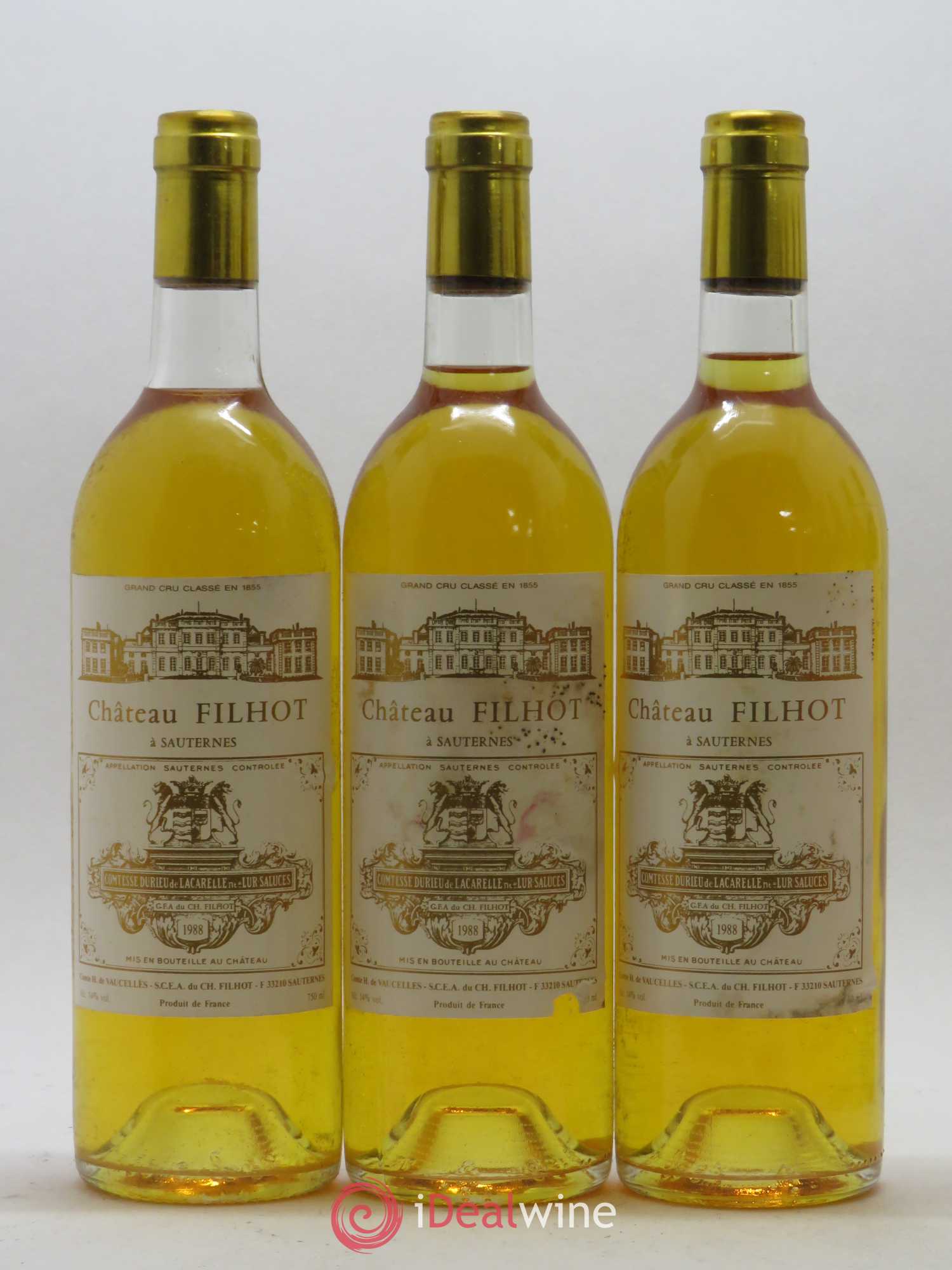 Château Filhot 2ème Grand Cru Classé 1988 - Lotto di 12 bottiglie - 2