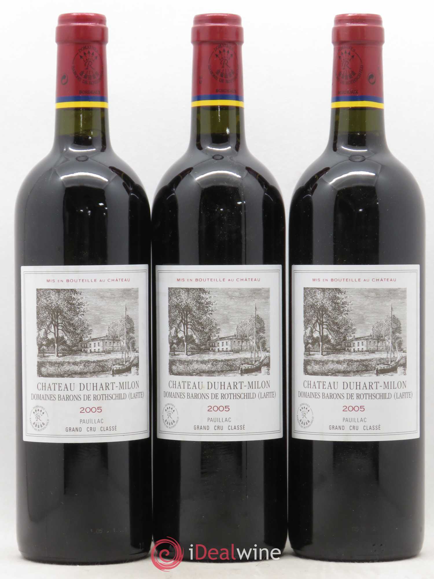 Château Duhart-Milon 4ème Grand Cru Classé 2005 - Lot de 3 bouteilles - 0