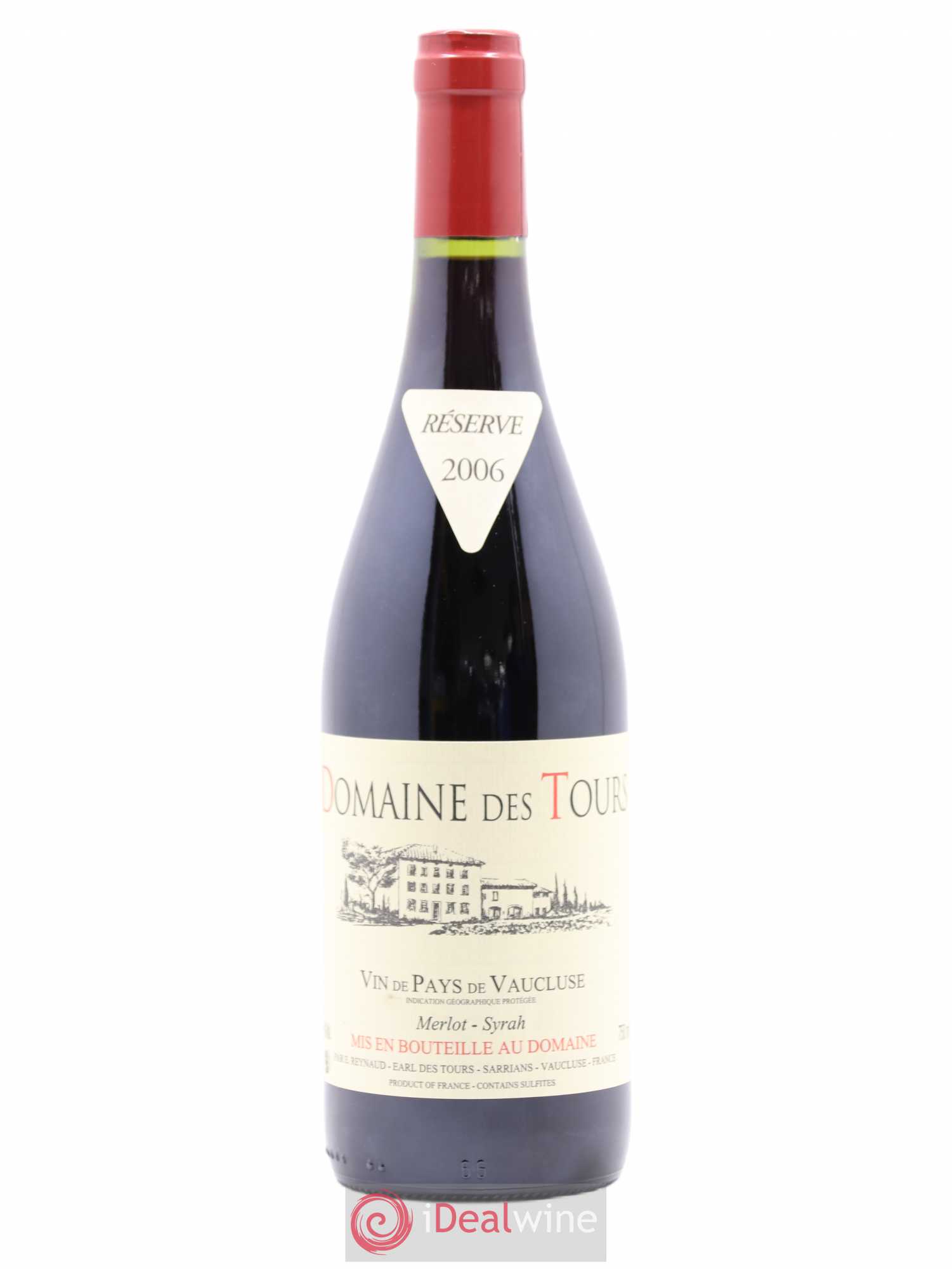 Vaucluse Domaine des Tours Merlot-Syrah Emmanuel Reynaud 2006 - Lot de 1 bouteille - 0