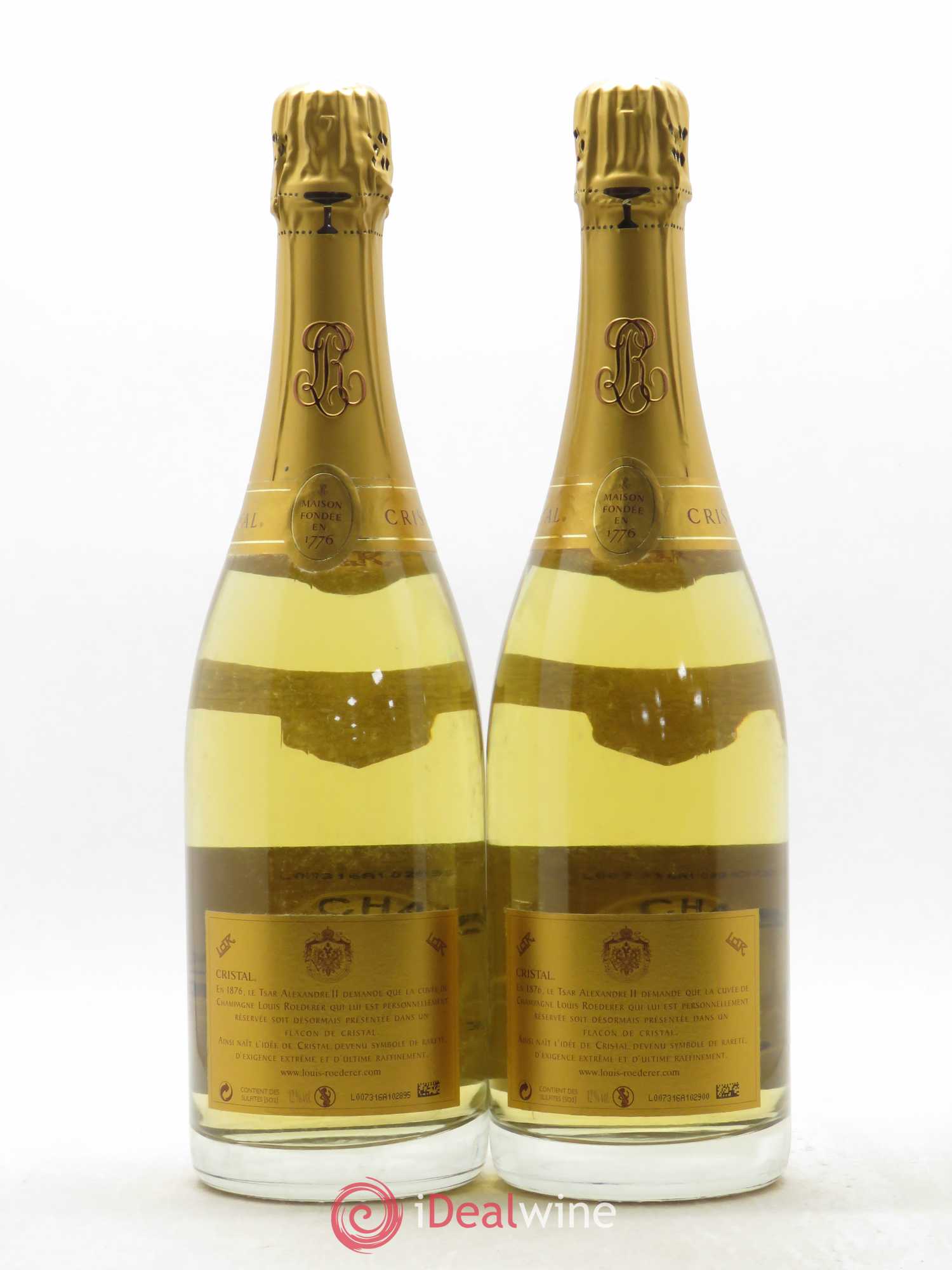 Cristal Louis Roederer 2002 - Lot de 2 bouteilles - 1