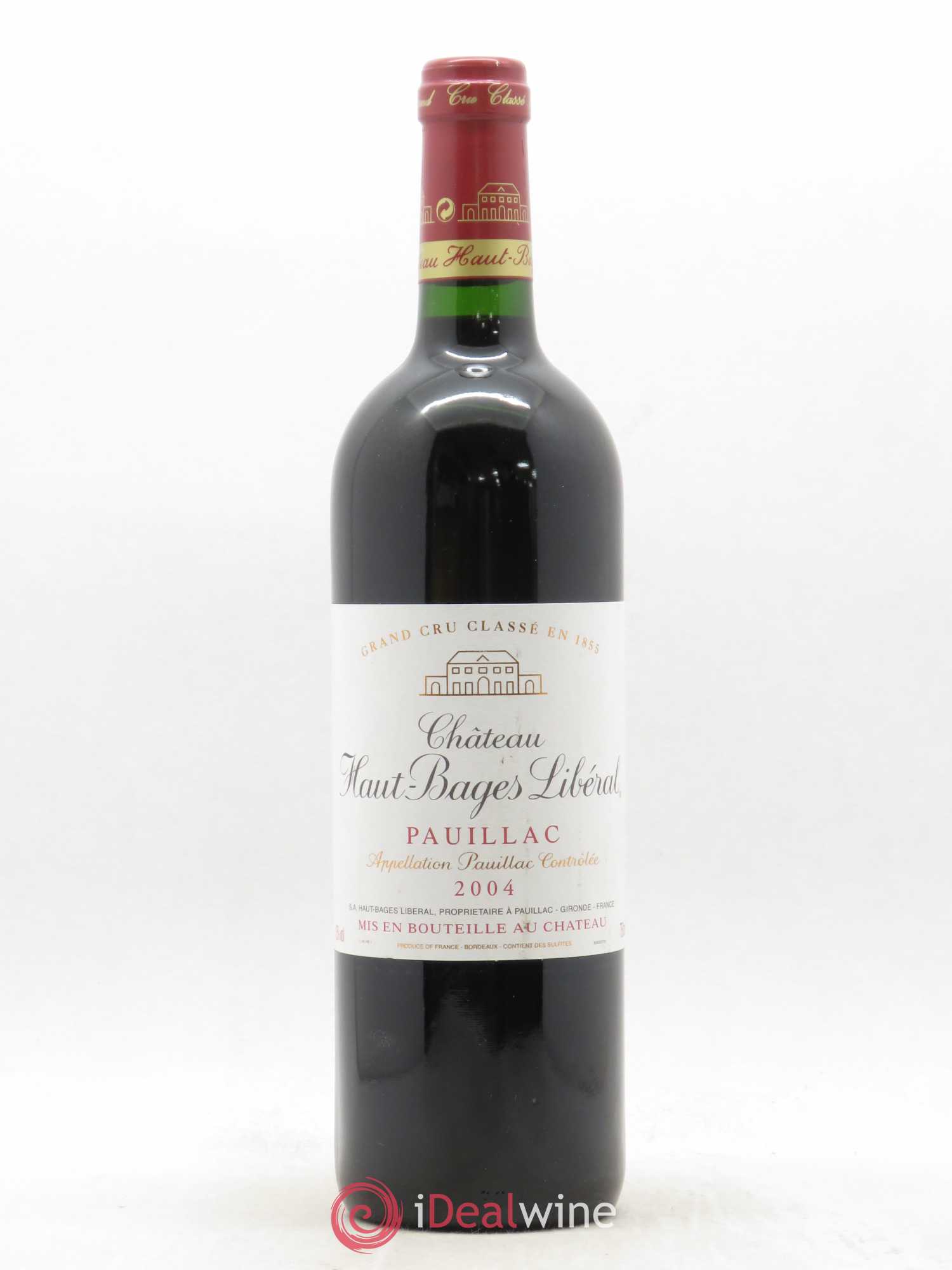 Château Haut Bages Libéral 5ème Grand Cru Classé 2004 - Lot de 1 bouteille - 0