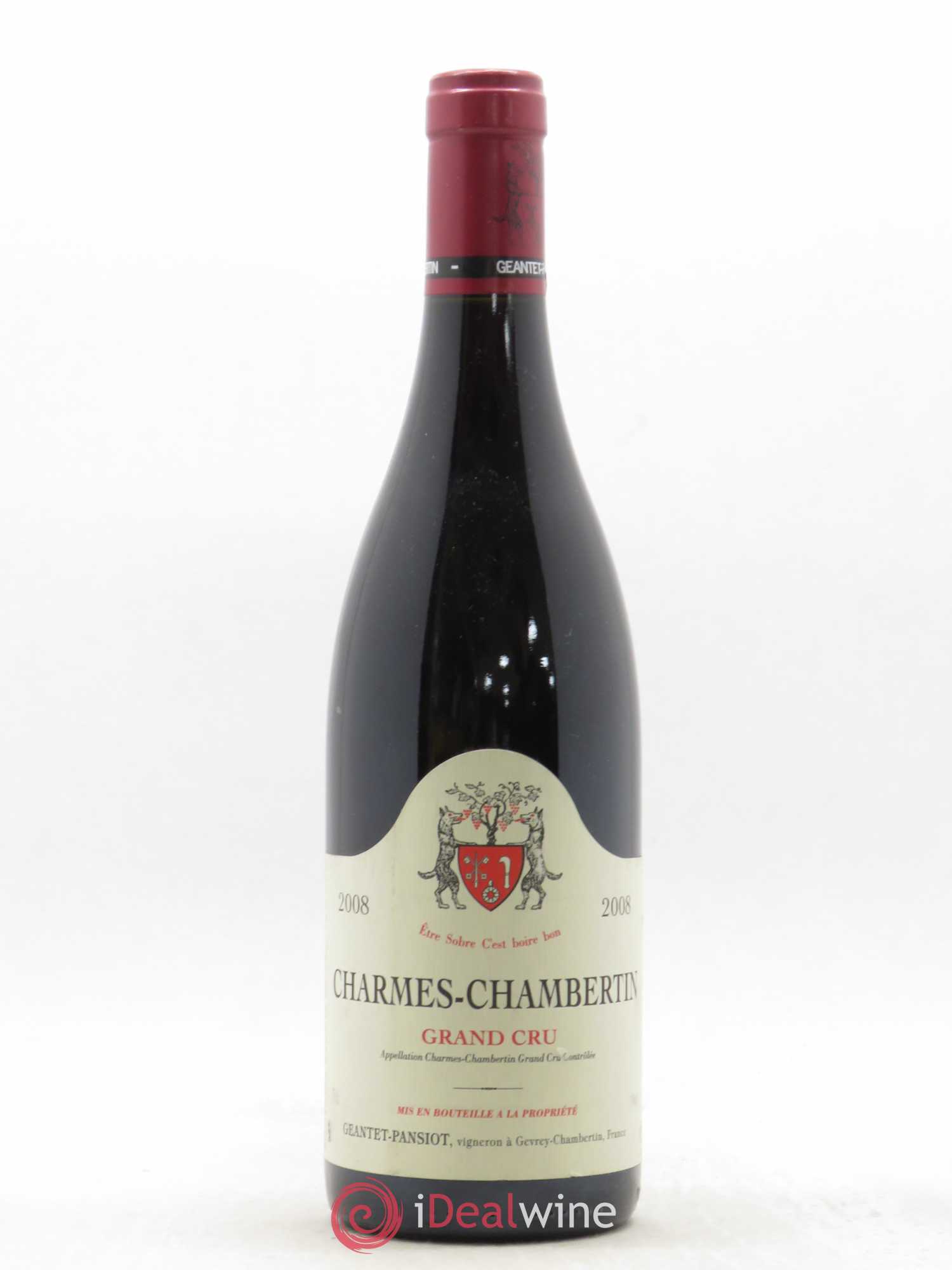 Charmes-Chambertin Grand Cru Geantet-Pansiot 2008 - Lot de 1 bouteille - 0