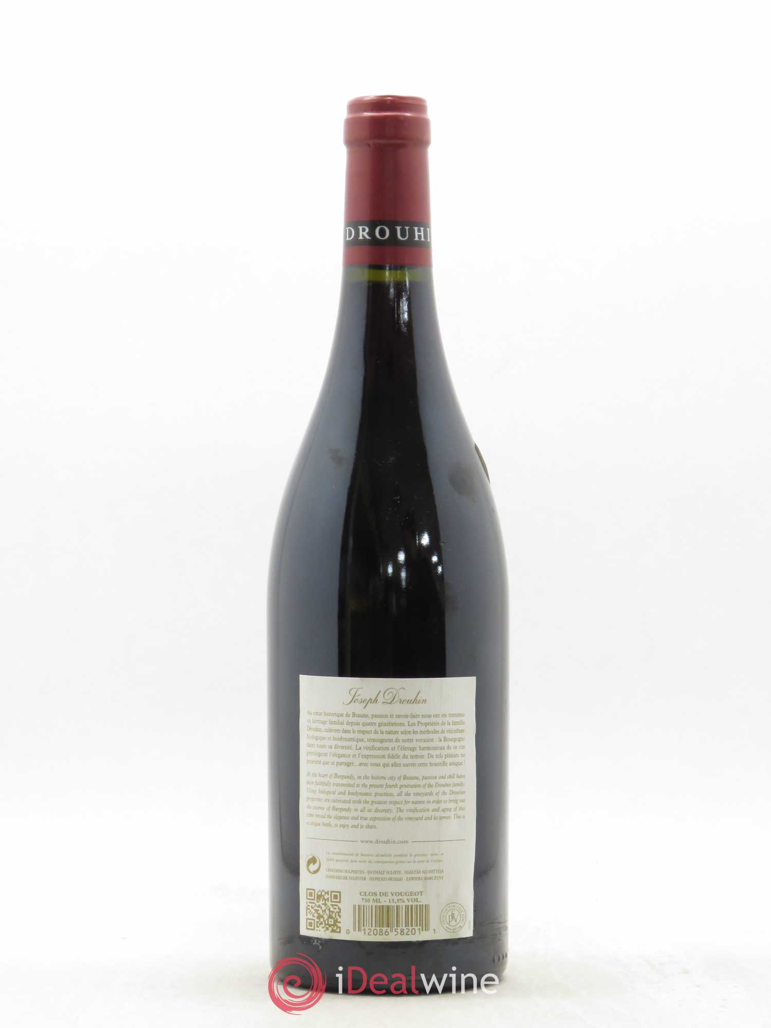 Clos de Vougeot Grand Cru Joseph Drouhin 2010 - Lot de 1 bouteille - 1