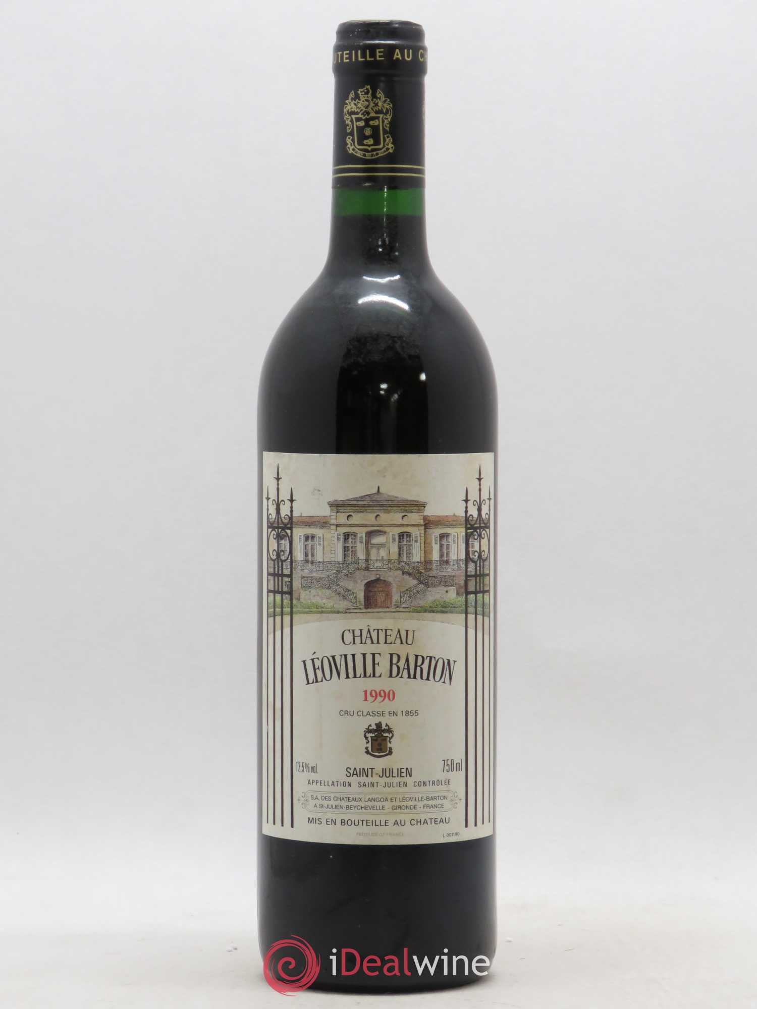 Château Léoville Barton 2ème Grand Cru Classé 1990 - Lot de 1 bouteille - 0