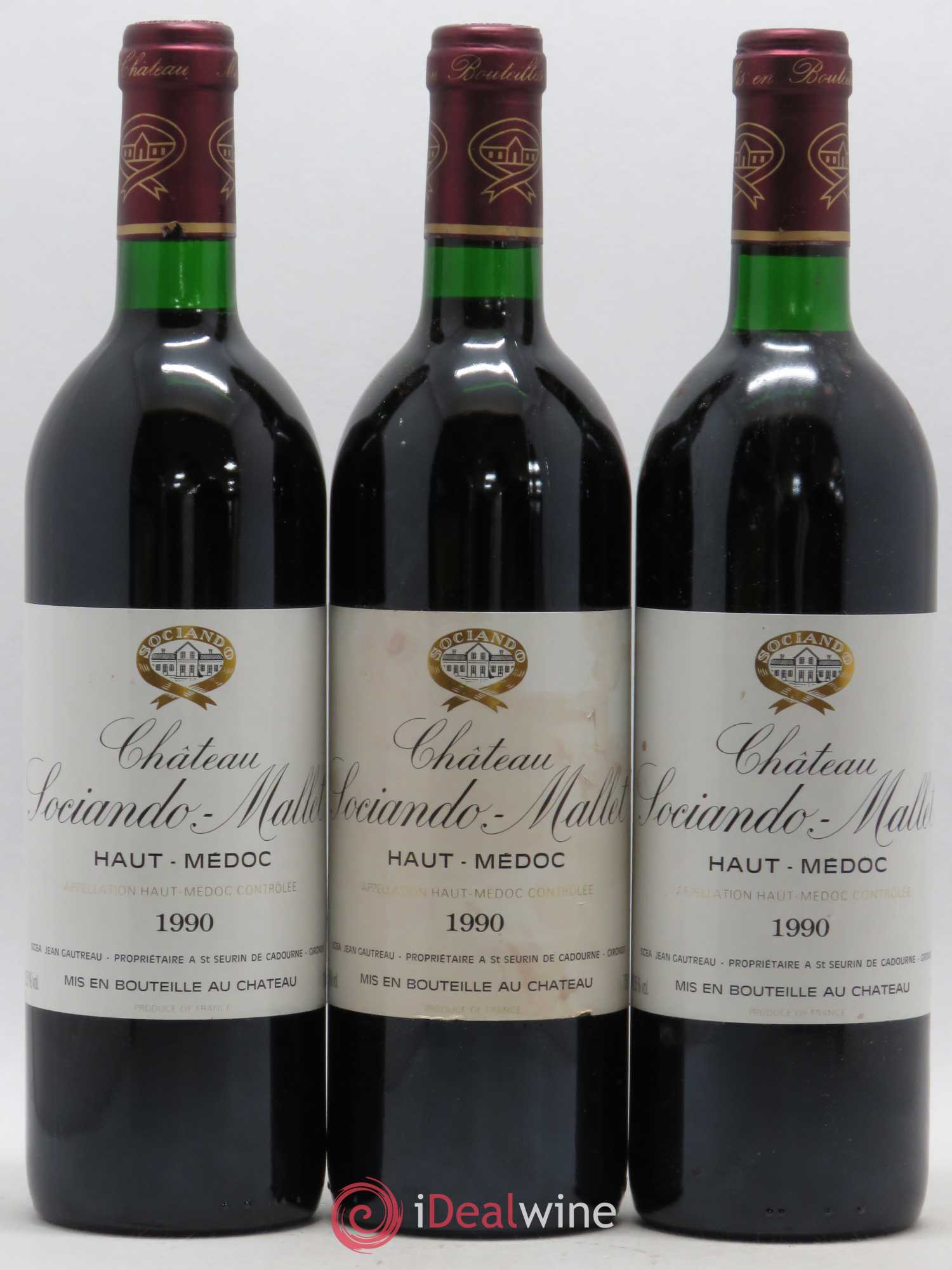 Château Sociando Mallet 1990 - Lot de 6 bouteilles - 2