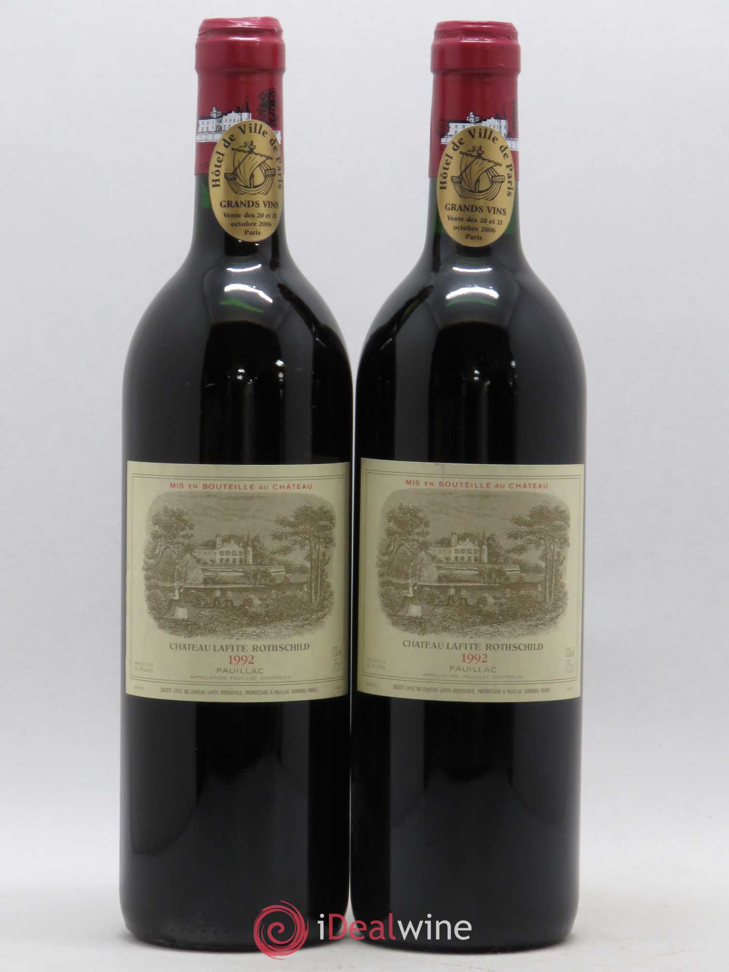 Château Lafite Rothschild 1er Grand Cru Classé 1992 - Lot de 2 bouteilles - 0