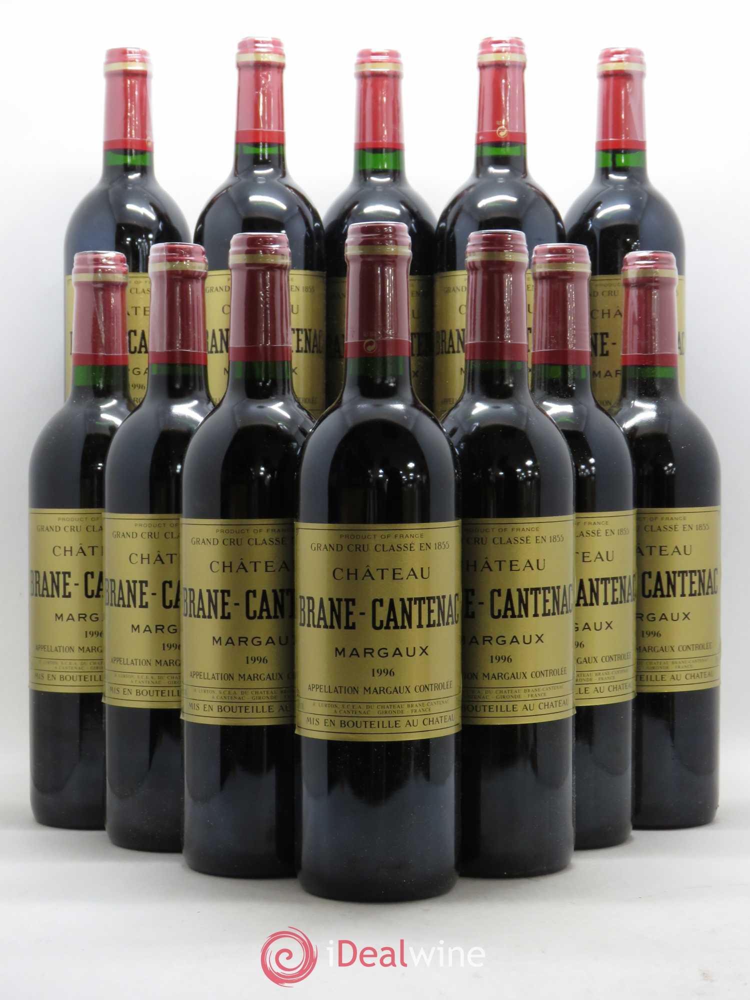 Château Brane Cantenac 2ème Grand Cru Classé 1996 - Lot de 12 bouteilles - 0