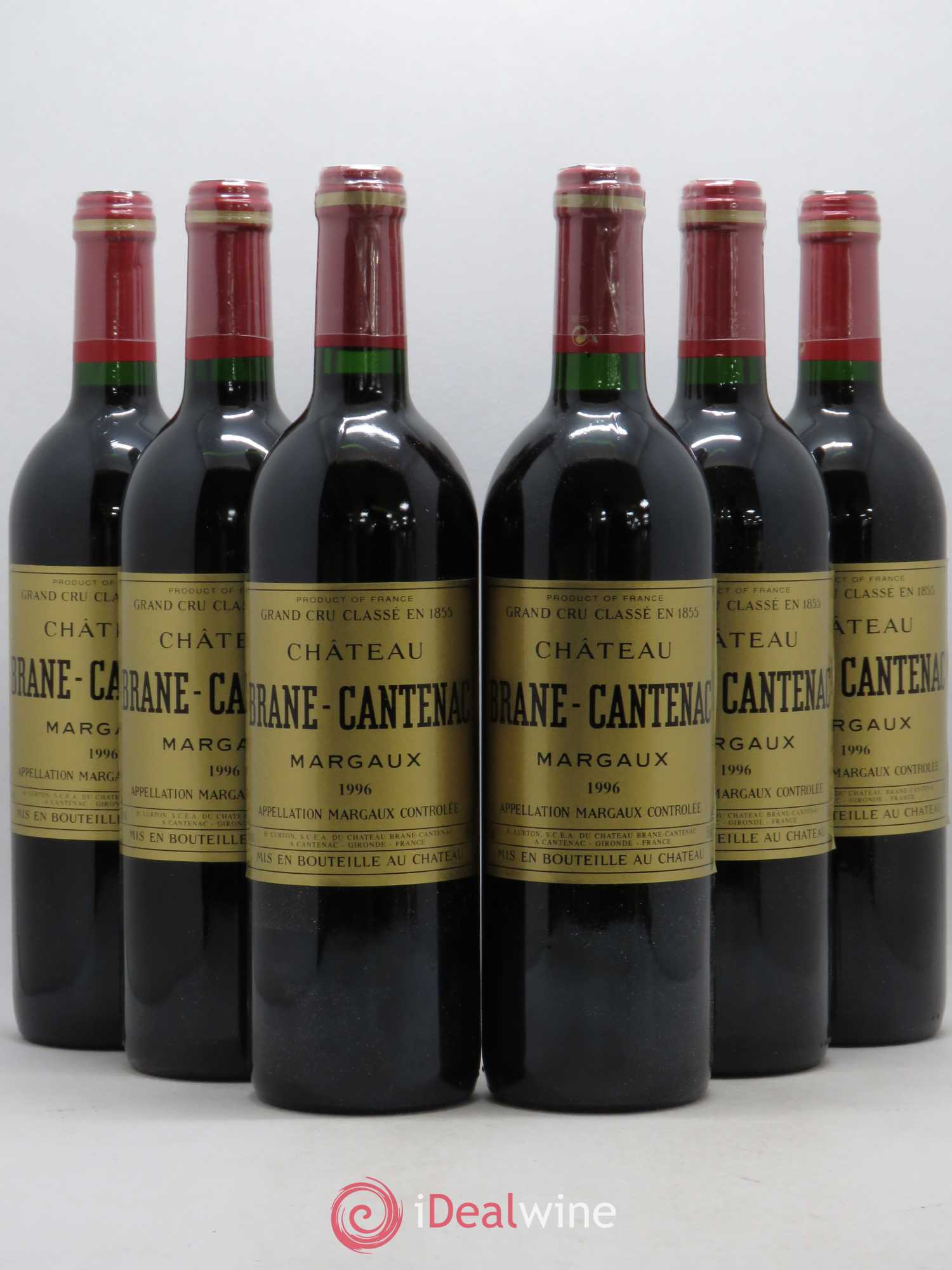 Château Brane Cantenac 2ème Grand Cru Classé 1996 - Lot de 6 bouteilles - 0