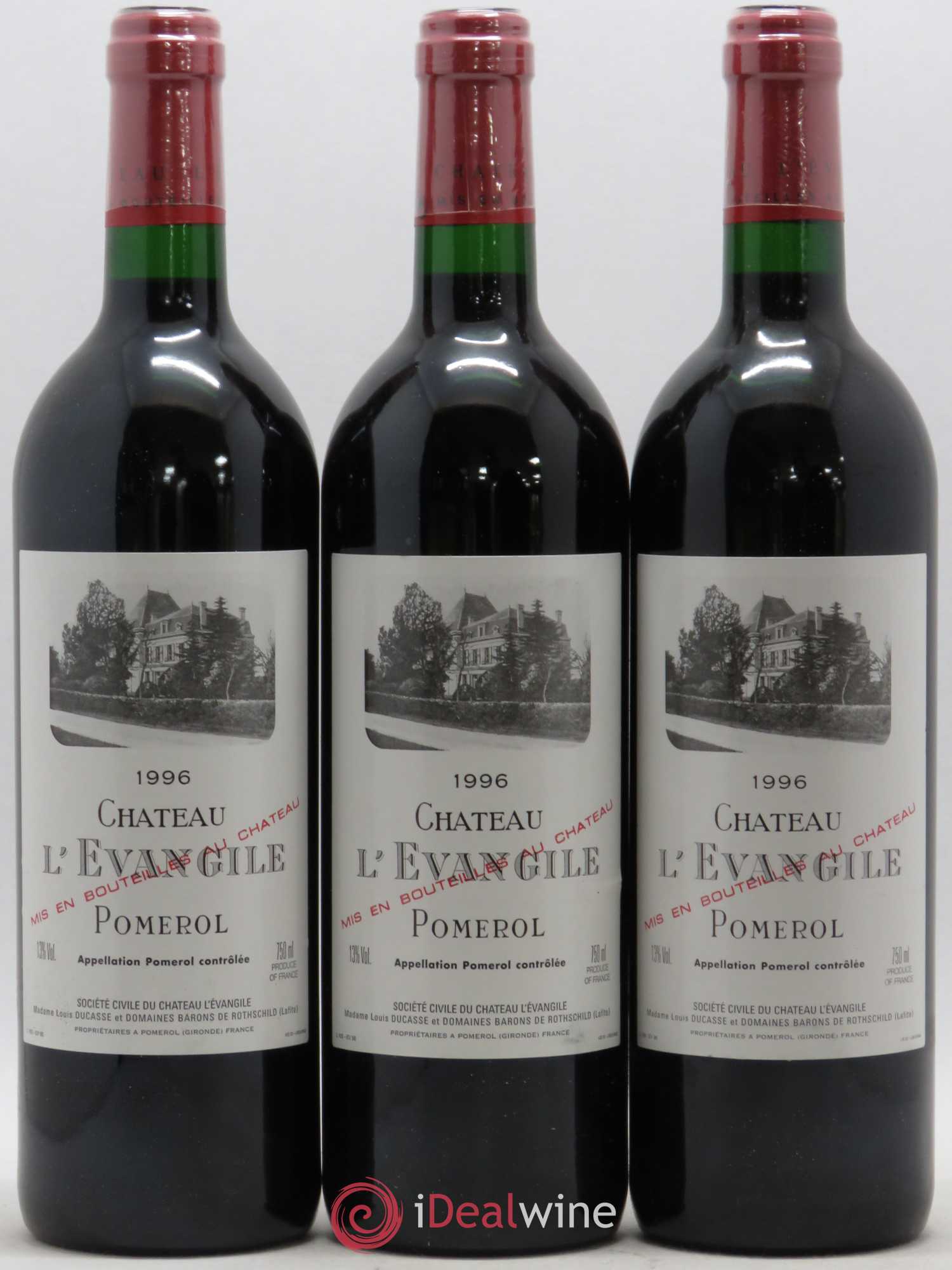 Château l' Évangile 1996 - Lot de 6 bouteilles - 1