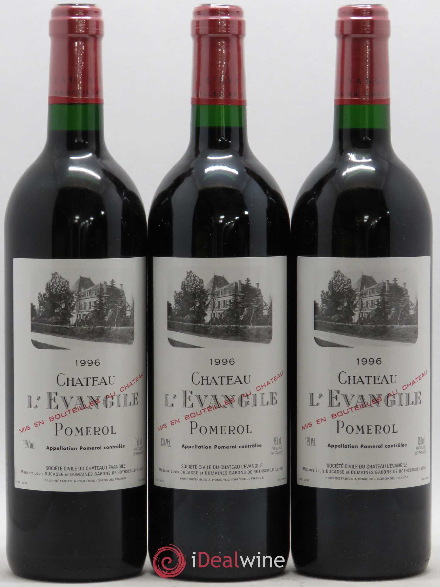 Château l' Évangile 1996 - Lot de 6 bouteilles - 2