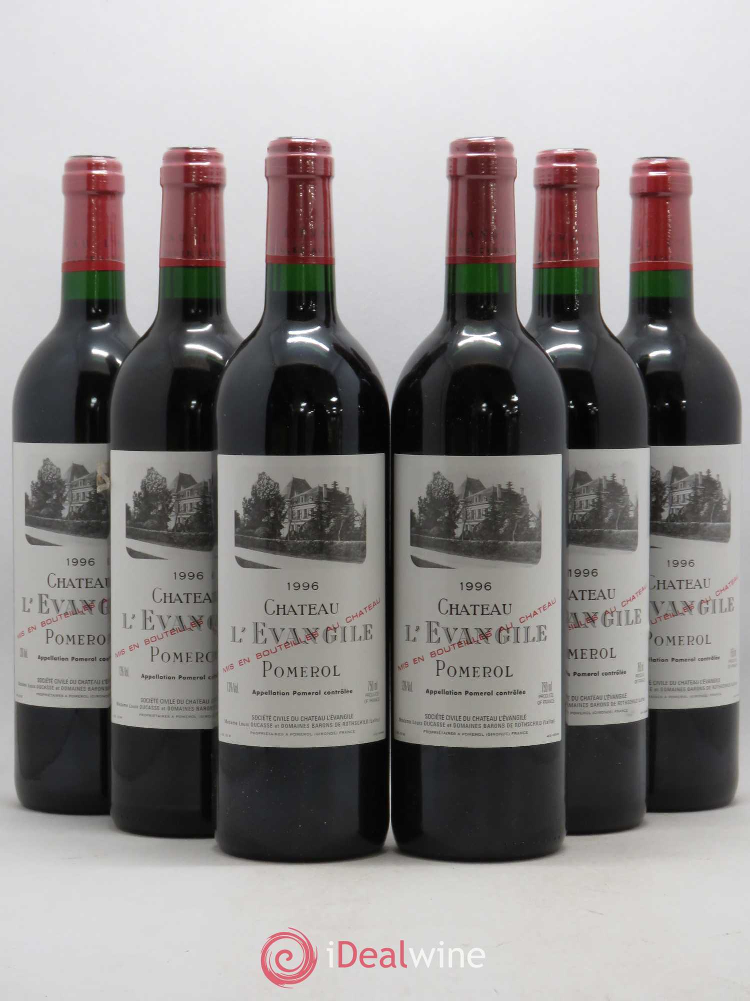 Château l' Évangile 1996 - Lot de 6 bouteilles - 0