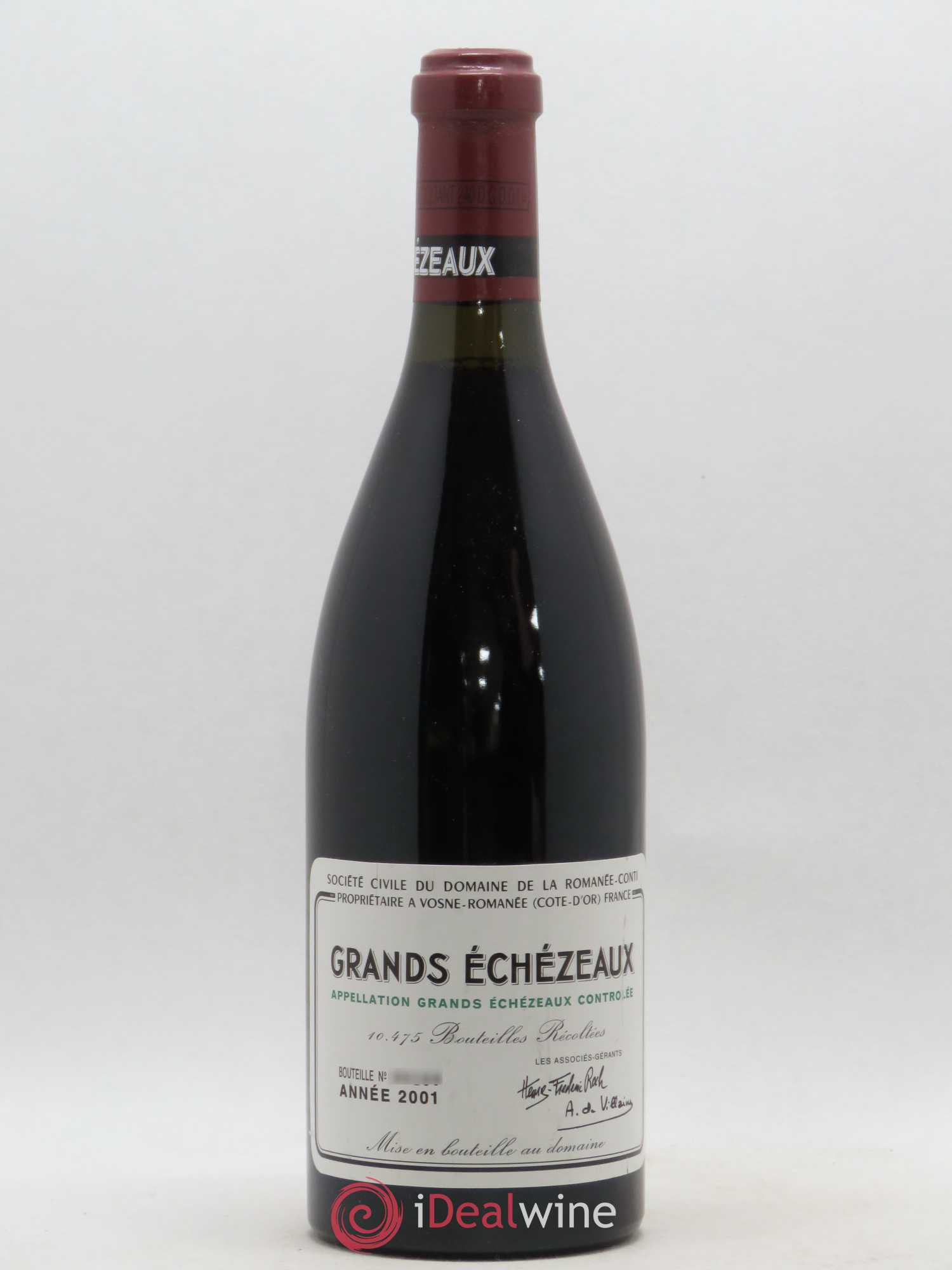 Grands-Echezeaux Grand Cru Domaine de la Romanée-Conti 2001 - Lot de 1 bouteille - 0