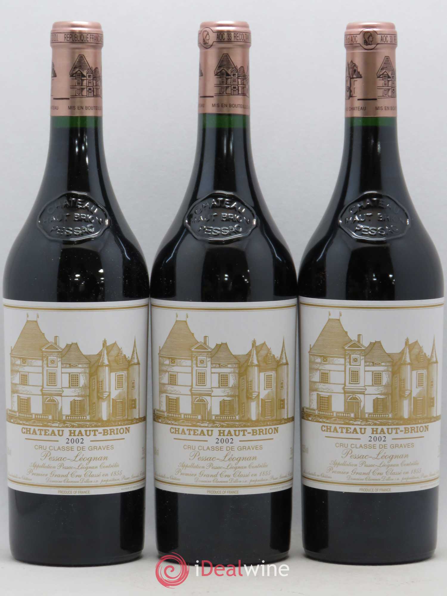 Château Haut Brion 1er Grand Cru Classé 2002 - Lot de 12 bouteilles - 1