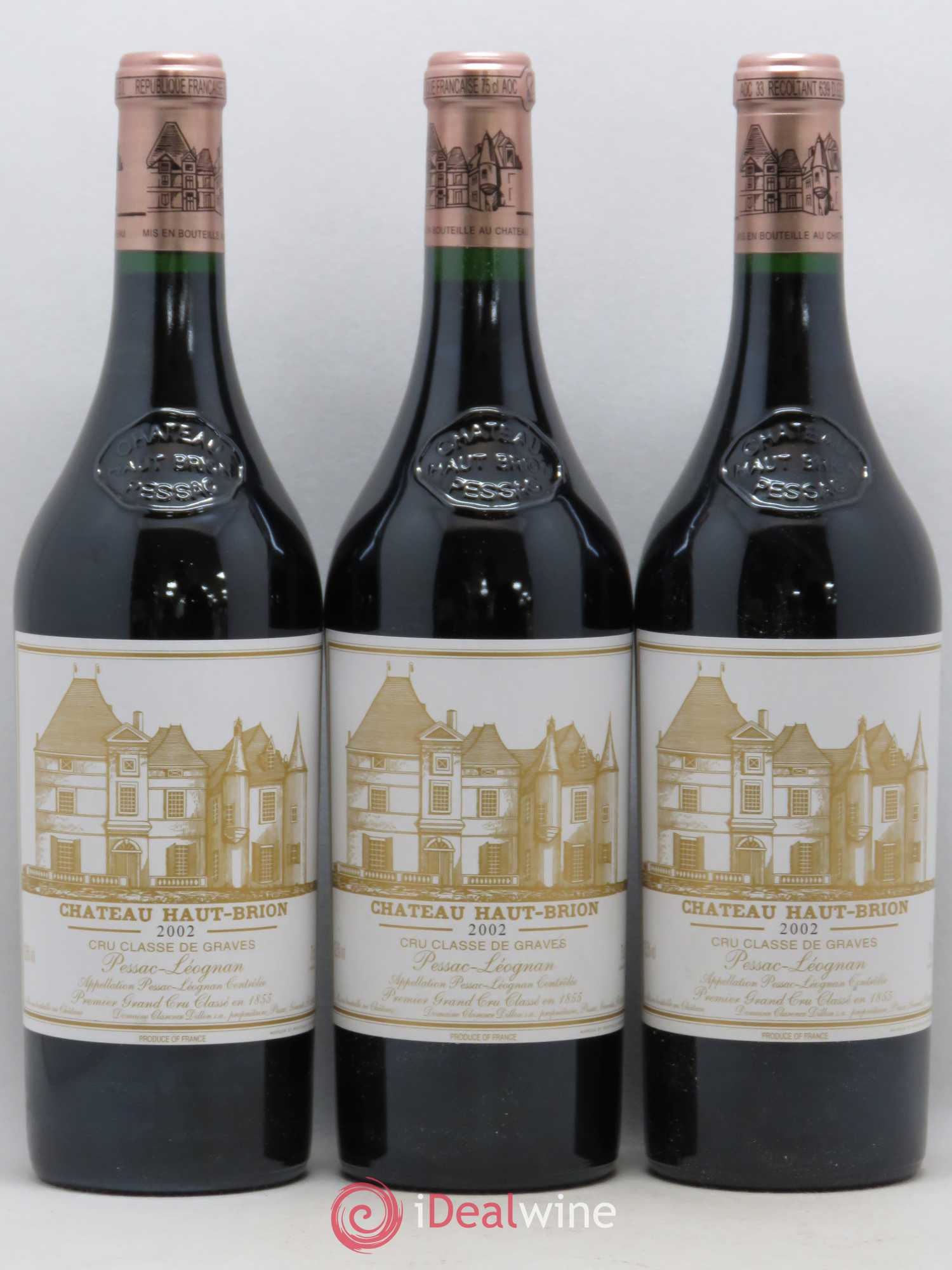 Château Haut Brion 1er Grand Cru Classé 2002 - Lot de 12 bouteilles - 2
