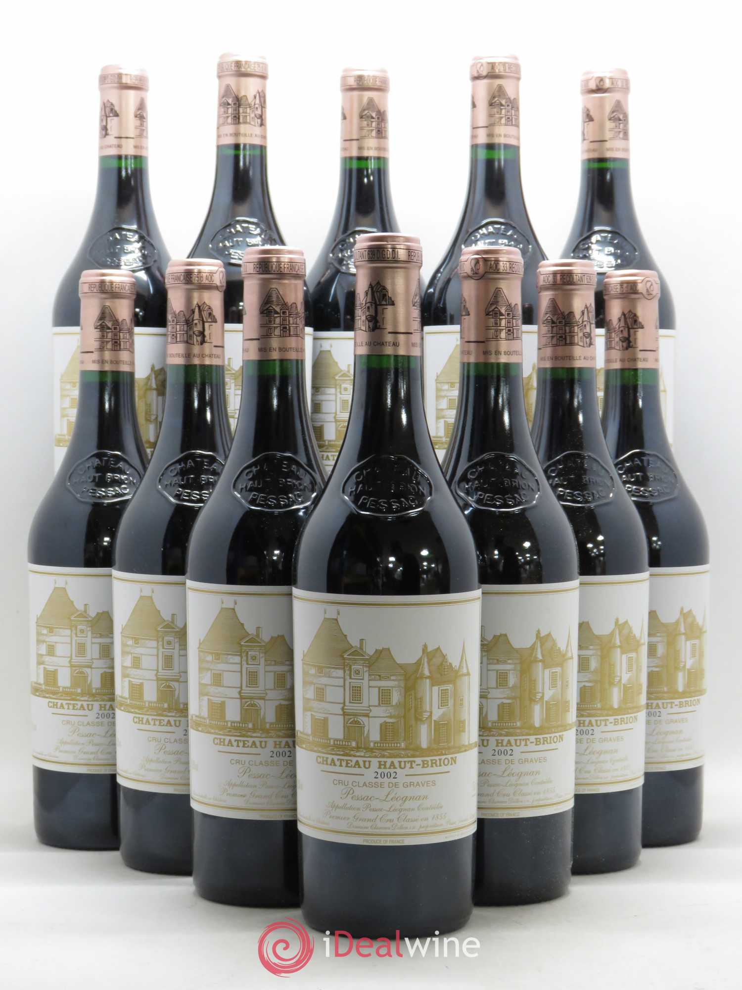 Château Haut Brion 1er Grand Cru Classé 2002 - Lot de 12 bouteilles - 0