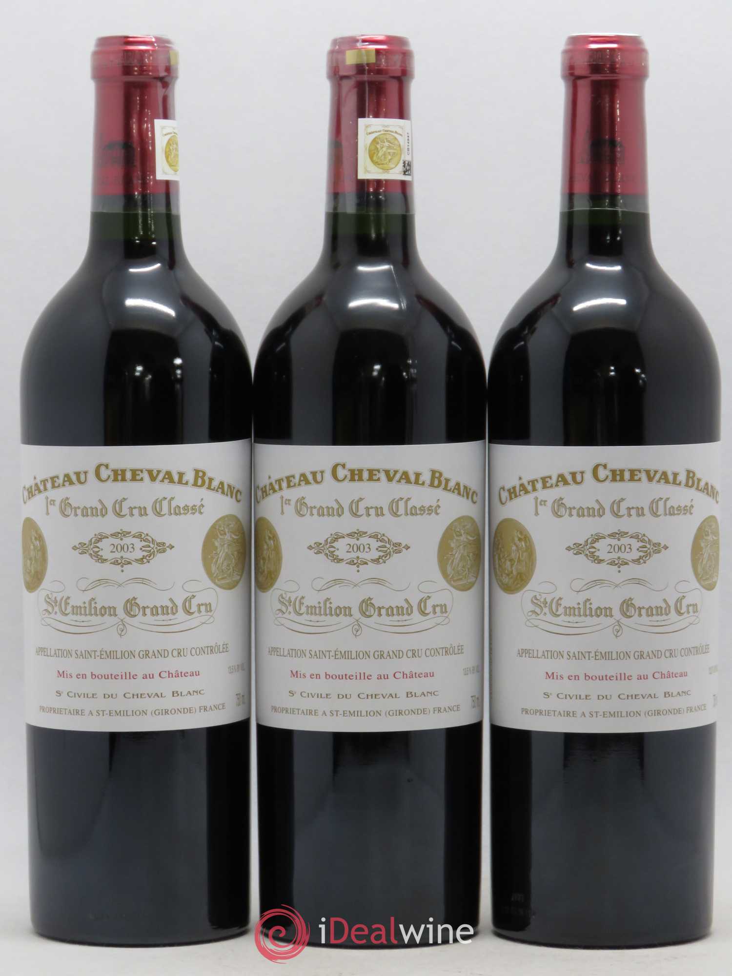 Château Cheval Blanc 1er Grand Cru Classé A 2003 - Lot de 12 bouteilles - 2