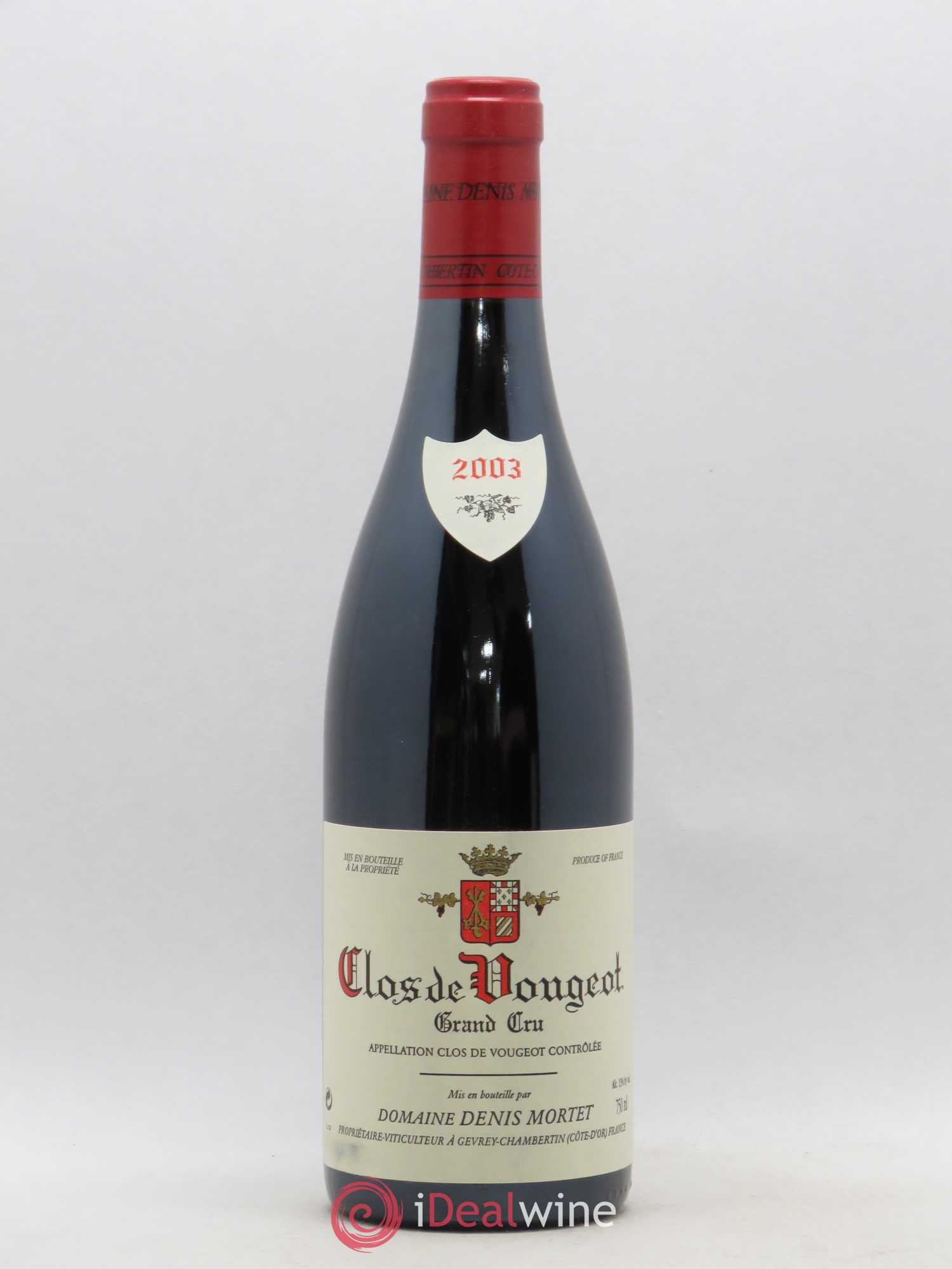 Clos de Vougeot Grand Cru Denis Mortet (Domaine) 2003 - Lot de 1 bouteille - 0