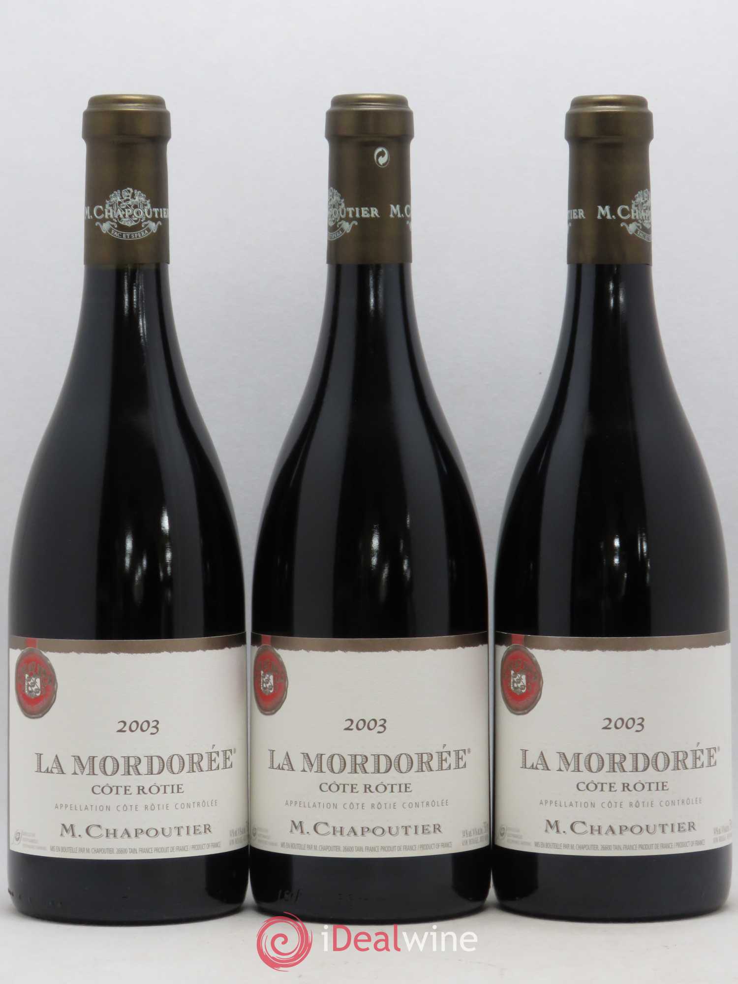 Côte-Rôtie La Mordorée Chapoutier 2003 - Lot de 3 bouteilles - 0