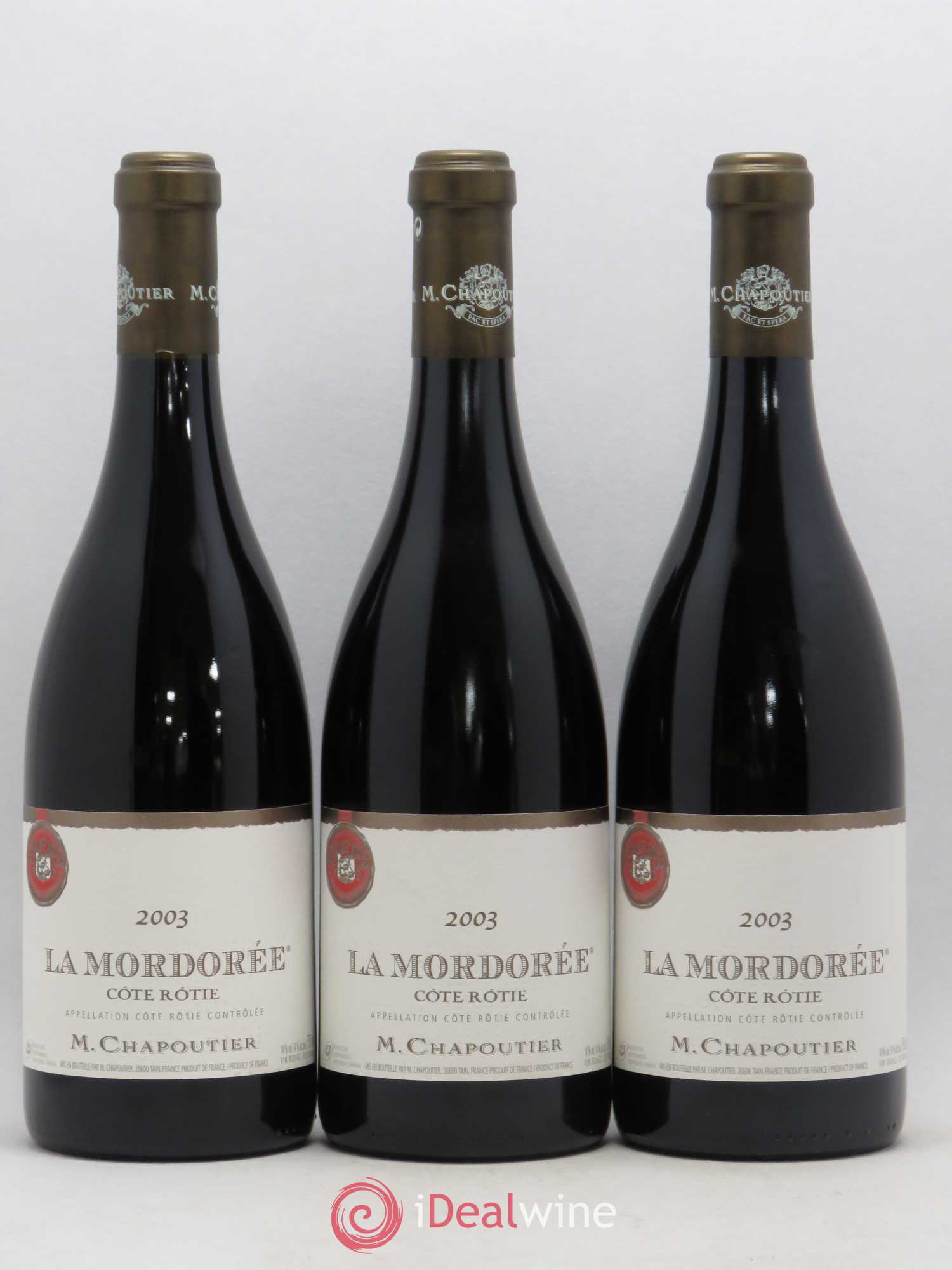 Côte-Rôtie La Mordorée Chapoutier 2003 - Lot de 3 bouteilles - 0