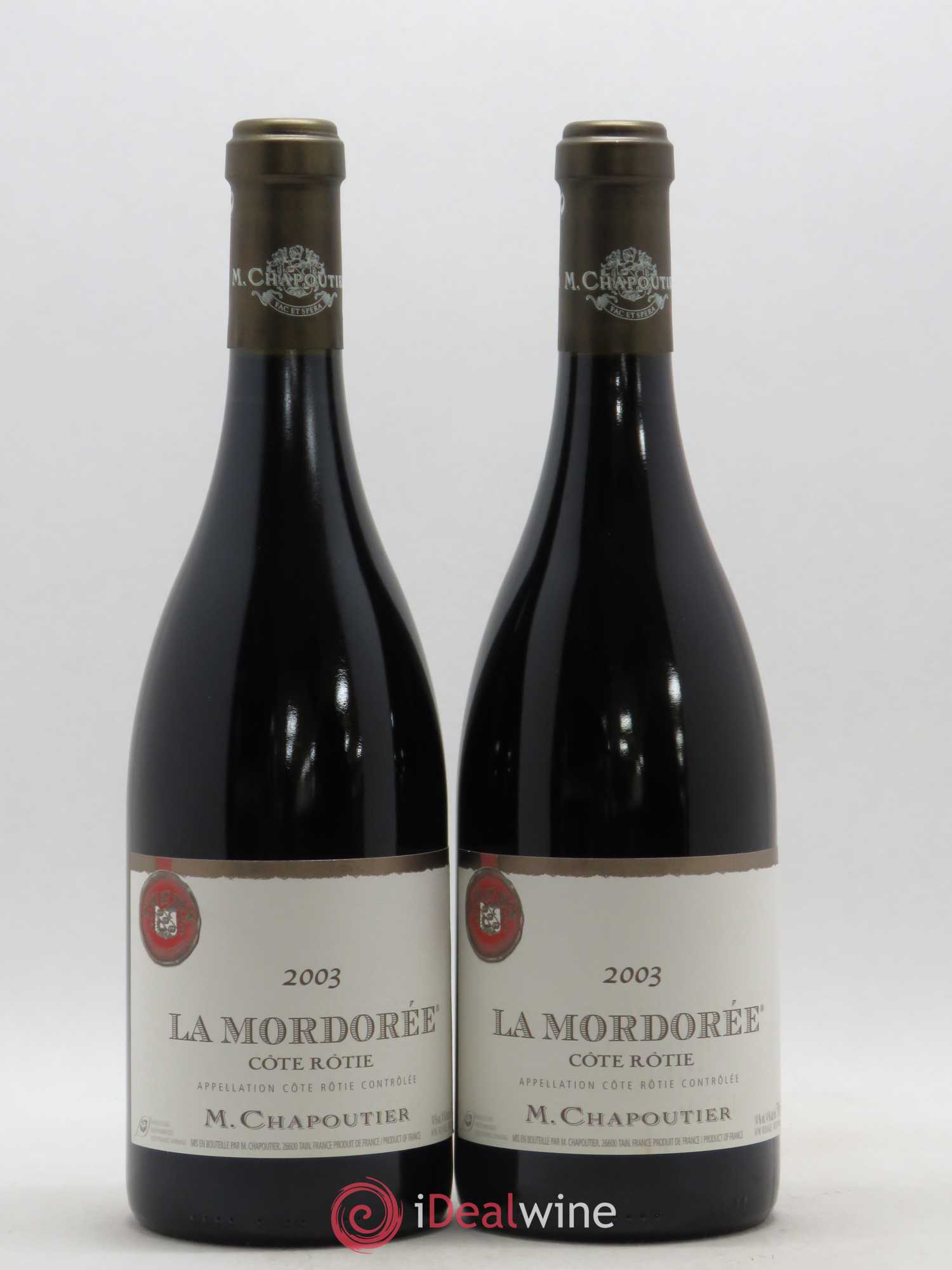 Côte-Rôtie La Mordorée Chapoutier 2003 - Lot de 2 bouteilles - 0