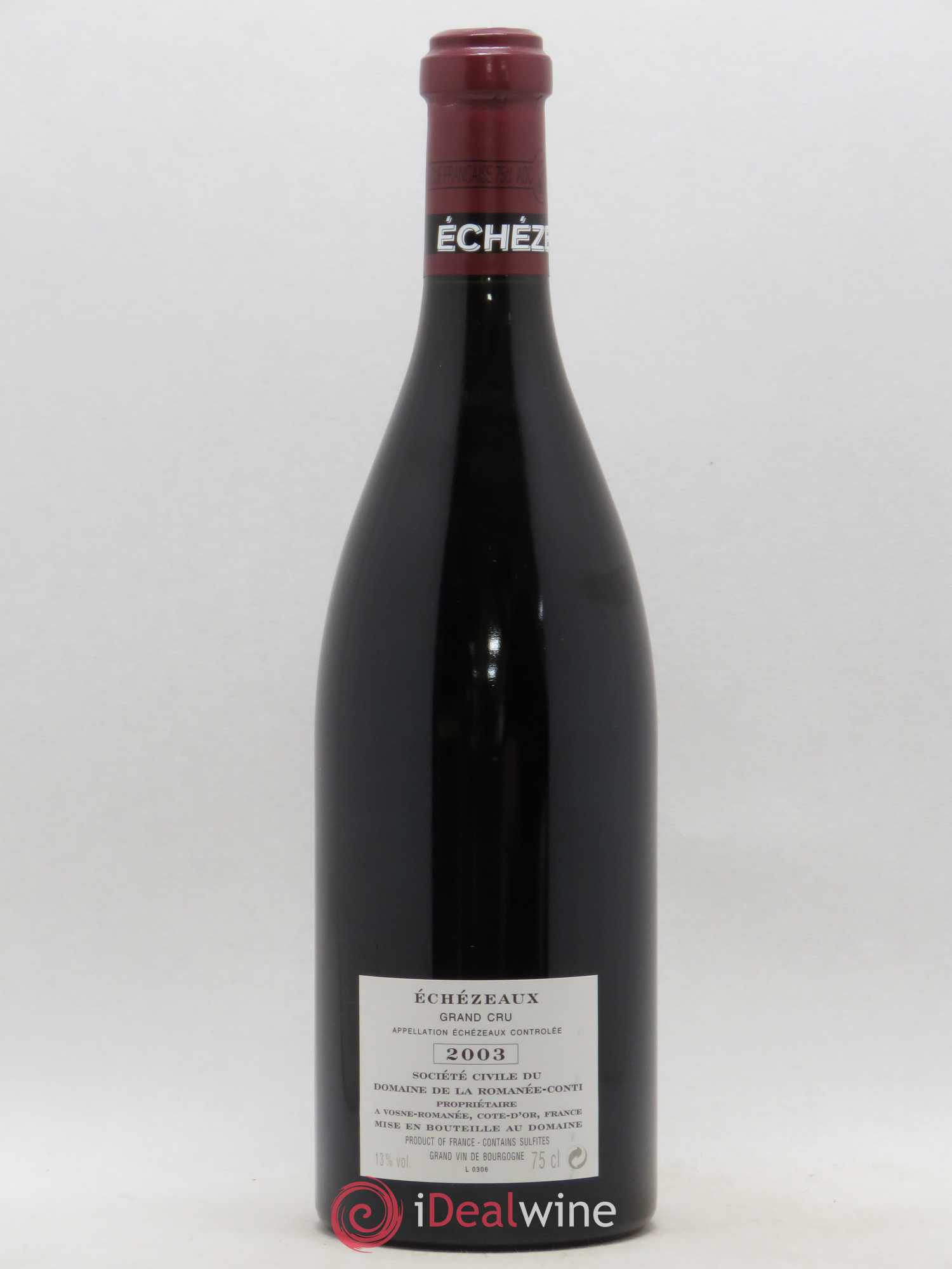 Echezeaux Grand Cru Domaine de la Romanée-Conti 2003 - Lot de 1 bouteille - 1