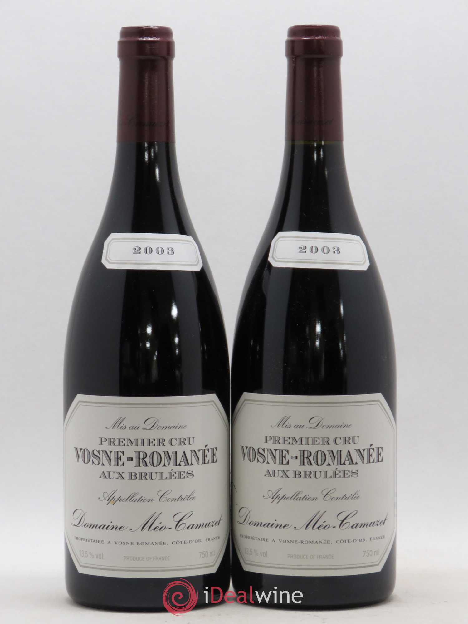 Vosne-Romanée 1er Cru Aux Brûlées Méo-Camuzet (Domaine) 2003 - Lot de 2 bouteilles - 0