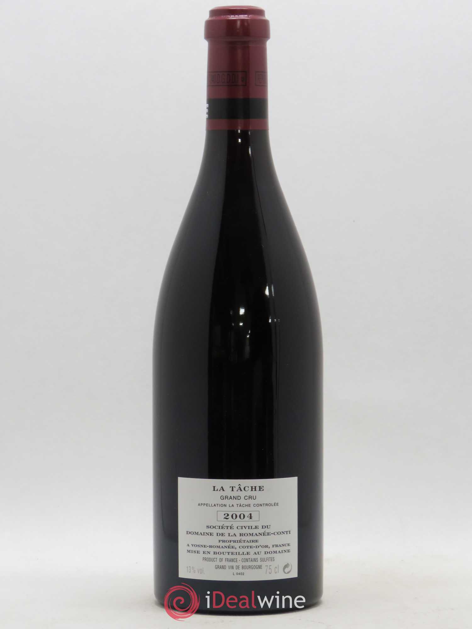 La Tâche Grand Cru Domaine de la Romanée-Conti 2004 - Lot de 1 bouteille - 1